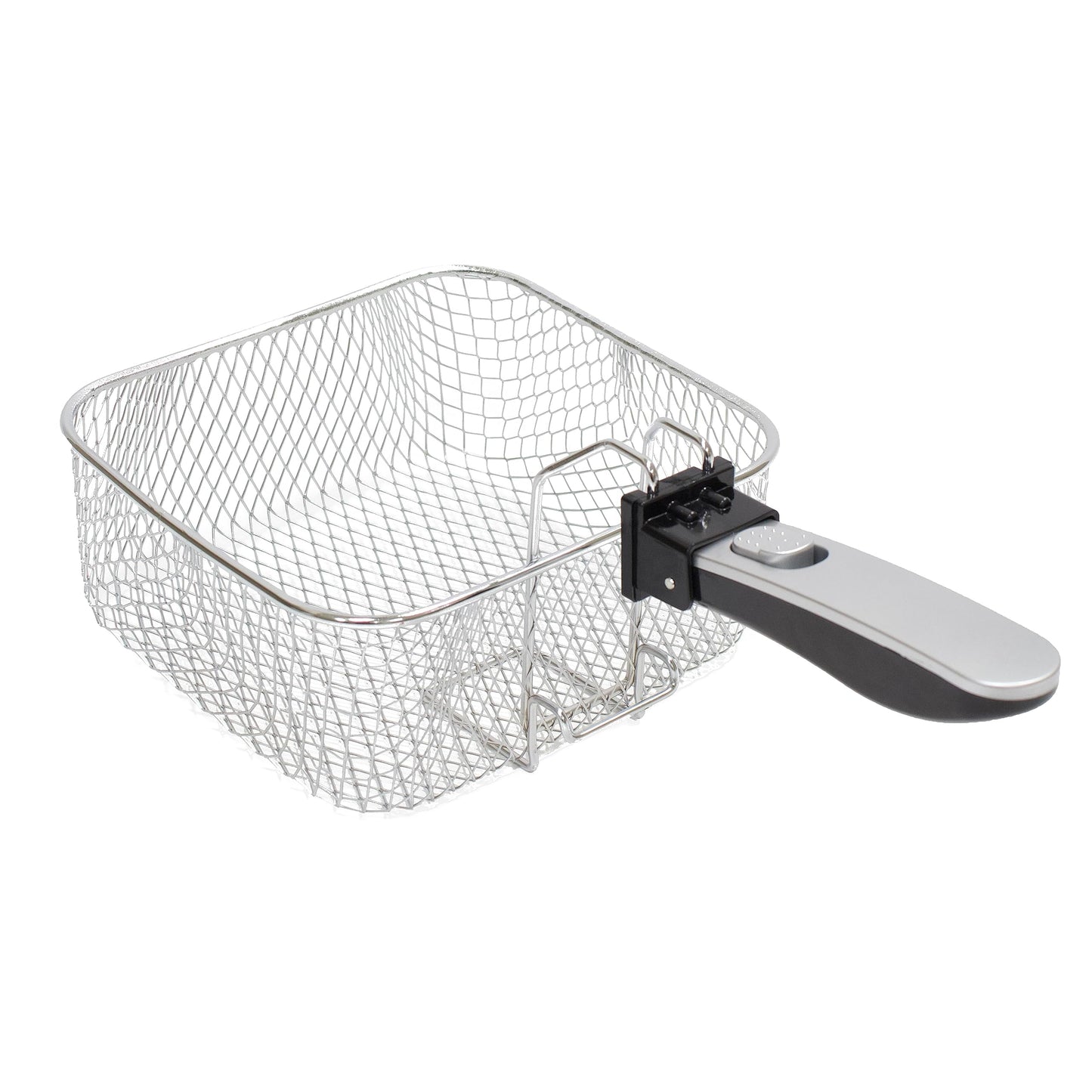 West Bend Deep Fryer with Adjustable Temperature Control Nonstick Basket Easy-View Window and Temperature Guide, Folding Handle and Locking Cover for Easy Storage, 3-Liter, Silver