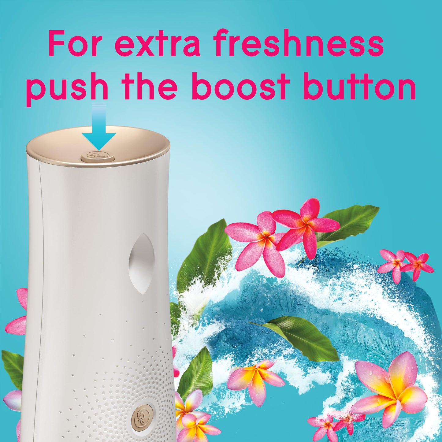 Glade Automatic Spray Refill, Air Freshener for Home and Bathroom, Aqua Waves, 6.2 Oz, 6 Count