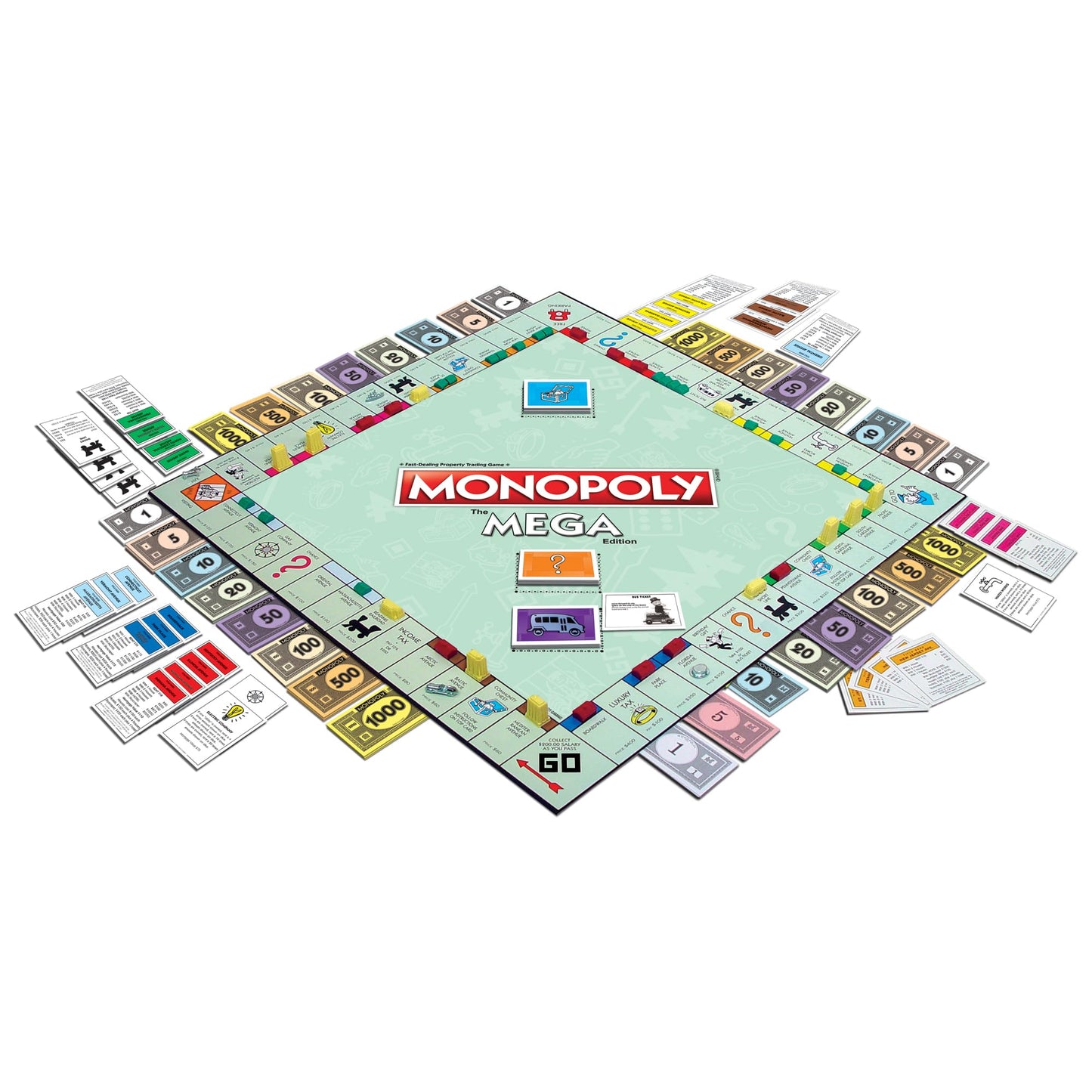 Monopoly The Mega Edition by Winning Moves Games USA, a Bigger and Faster Version of Monopoly with The Speed Die for 2 to 8 Players, Ages 8 and up (1104)