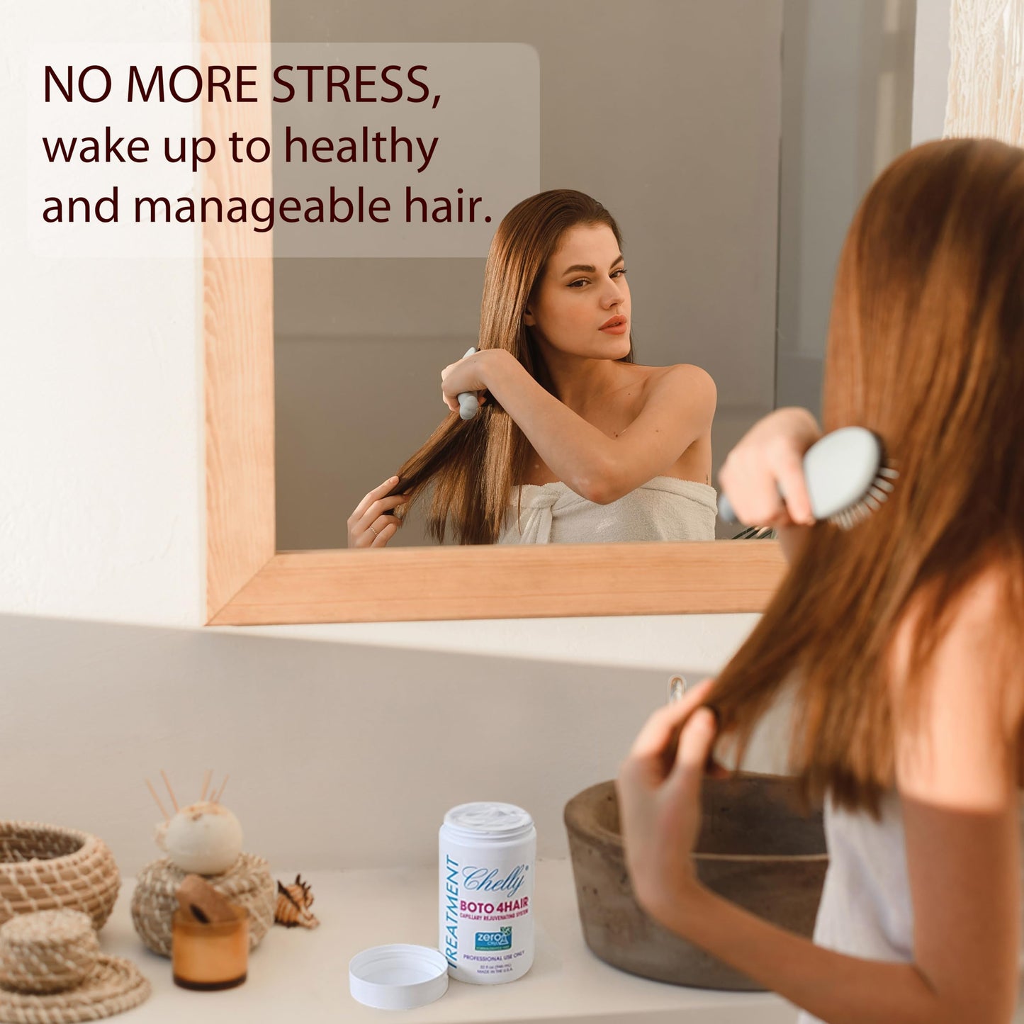 Combo Chelly Hair Treatment Capillary Rejuvenating System FORMALDEHYDE FREE 32 fl oz. + Clarifying Shampoo 16 fl