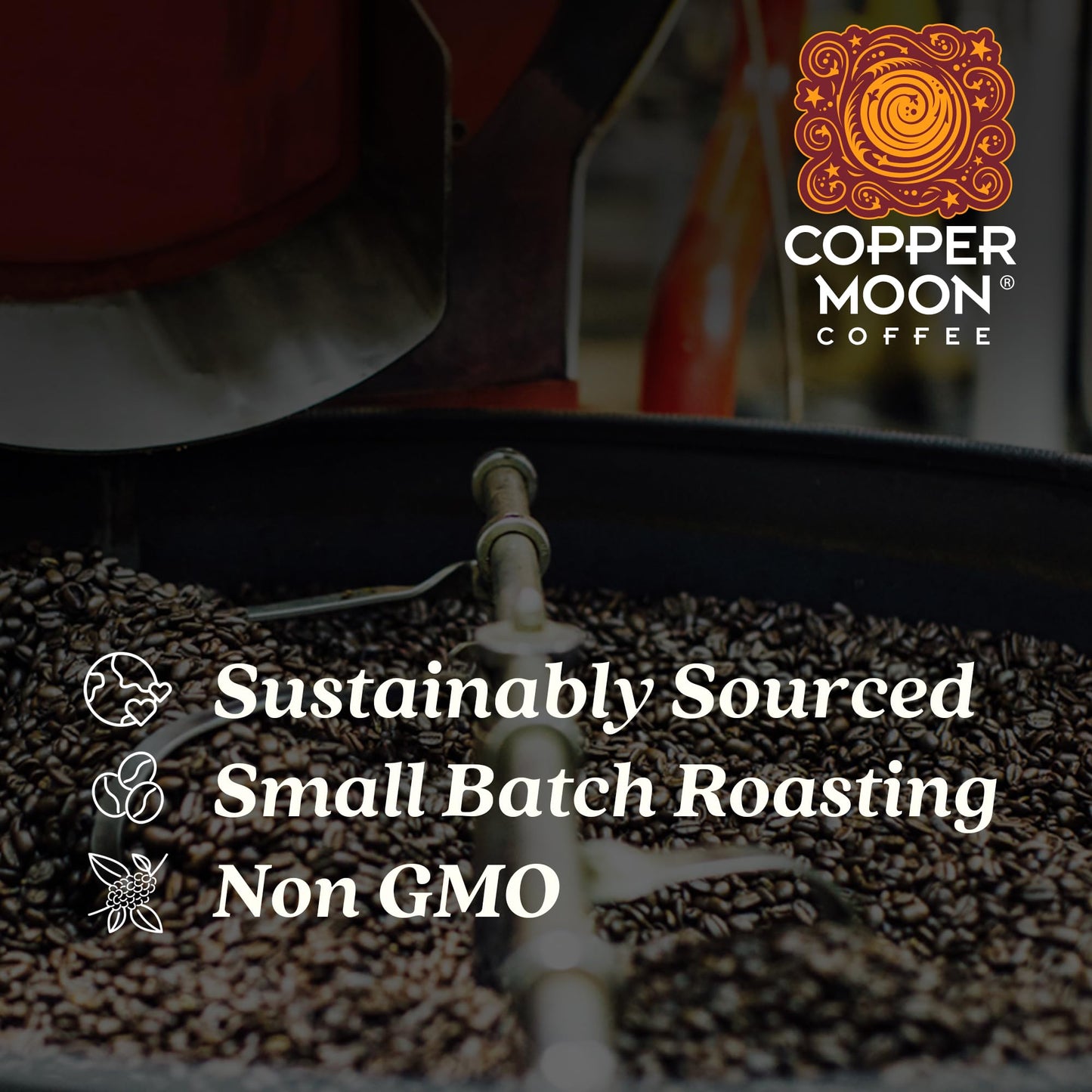 Copper Moon Whole Bean Coffee, Dark Roast, Sumatra Blend, 5 Lb