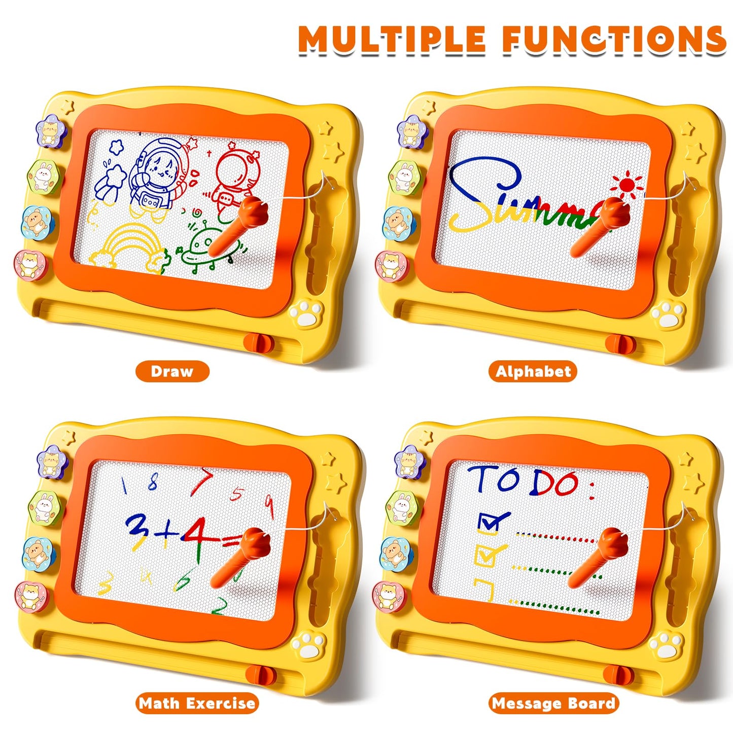 Large Magnetic Dot Board for Kids, Magnetic Drawing Board for Toddlers, Magnetic Dots Art with Magnetic Pen, Montessori Kindergarten Educational Travel Toys, Kids Boys Girls 2 3 4 5 6 7 Years Old
