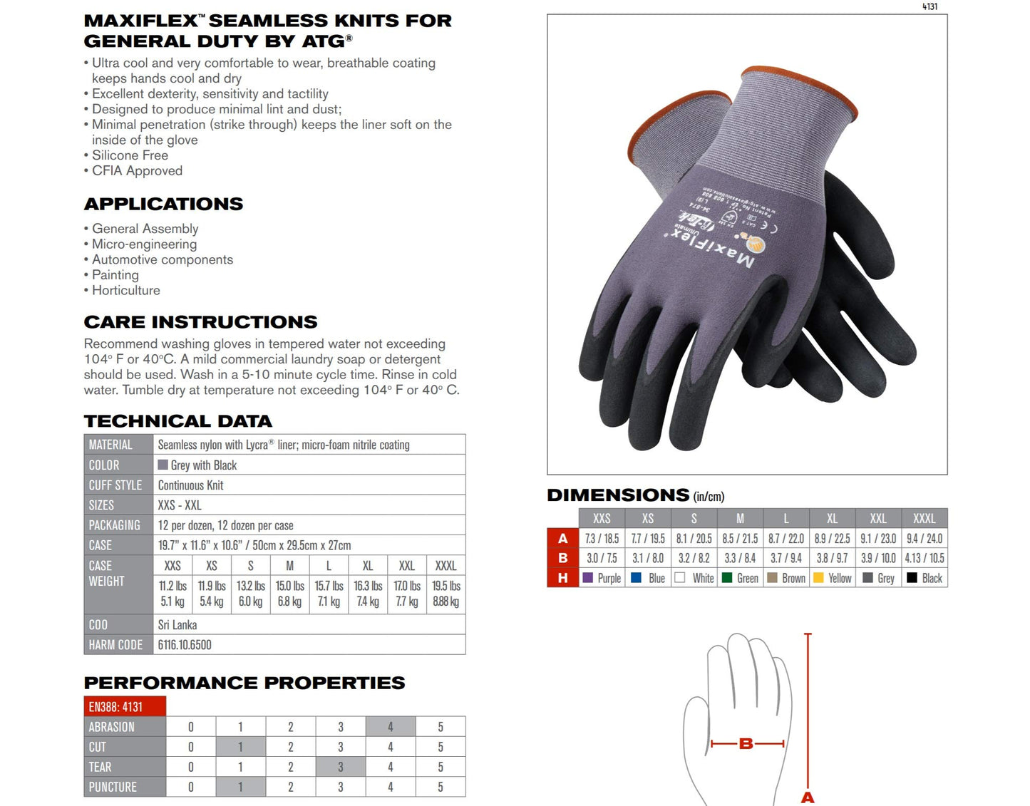 MaxiFlex 34-874 Ultimate - Nylon Micro-Foam Nitrile Grip Gloves - Black/Gray - X-Large - 12 Pairs (Dozen)