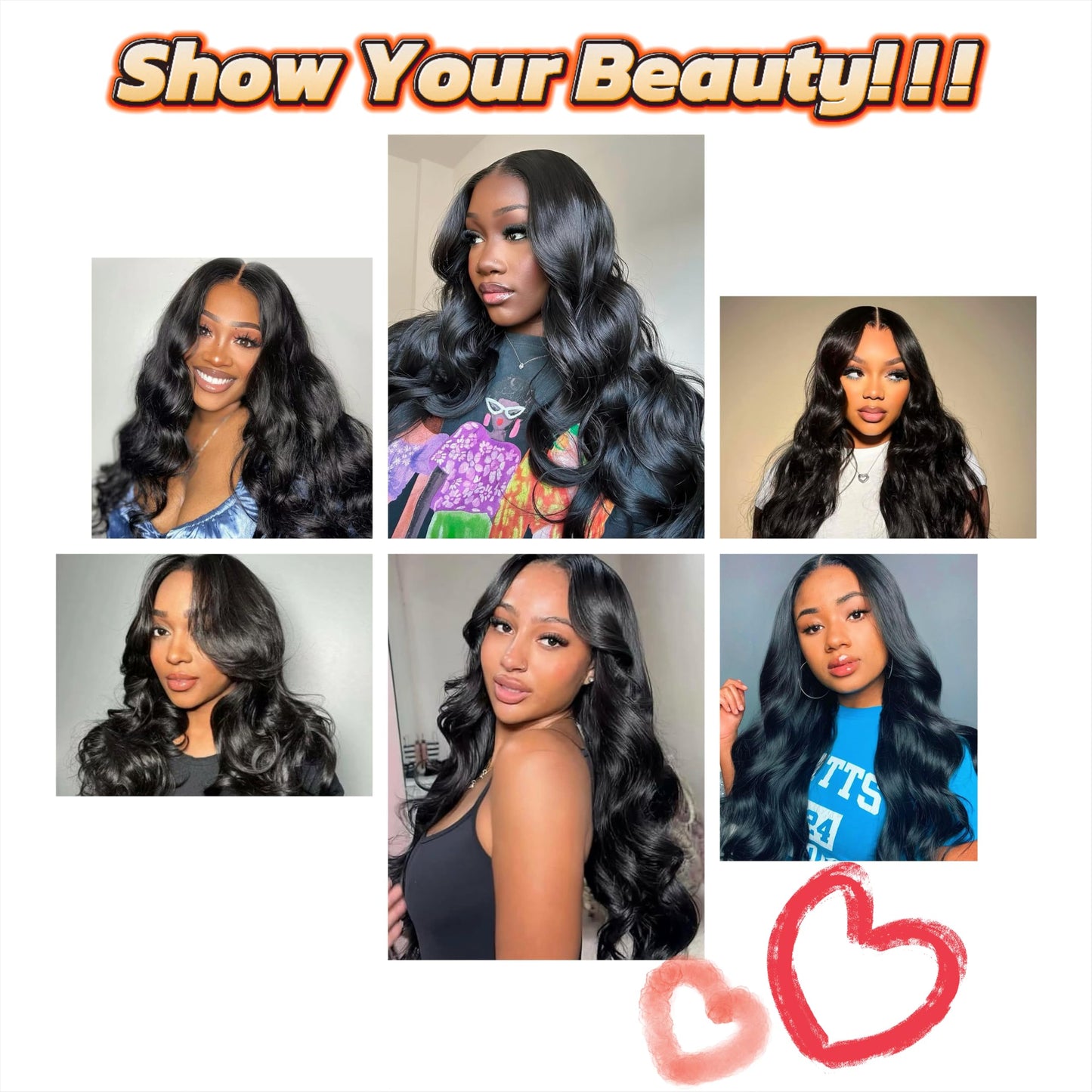 U Part Human Hair Wig Body Wave Glueless Half Wigs for Black Women No Sew In No Leave Out 180% Density Brazilian Virgin U Part Body Wave Wig Human Hair Natural Black Color (18inch)