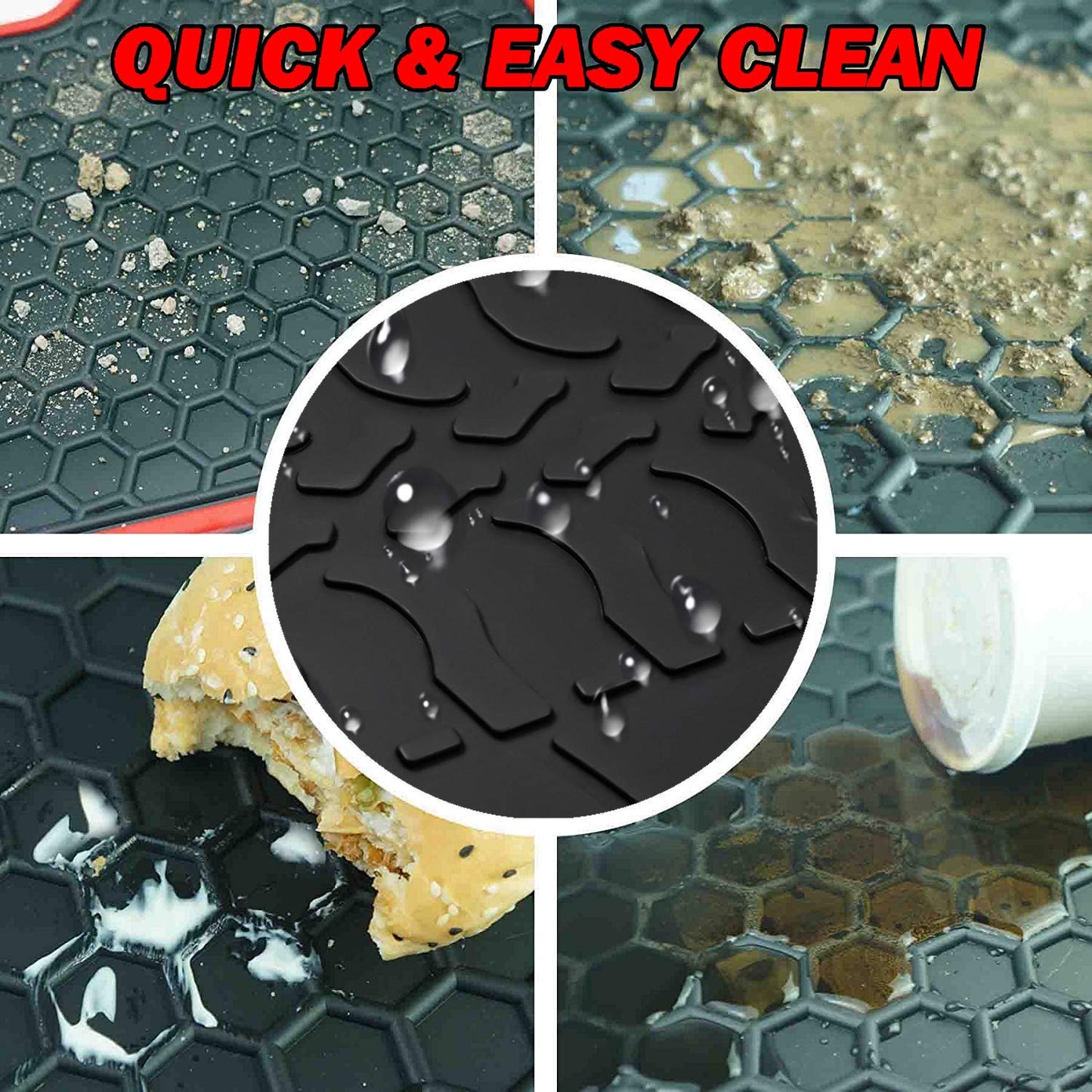 San Auto Car Floor Mat Custom Fit for Jeep Compass 2017-2025 2026 Full Black Rubber Auto Floor Liners Mat Set All Weather Protection Heavy Duty Odorless