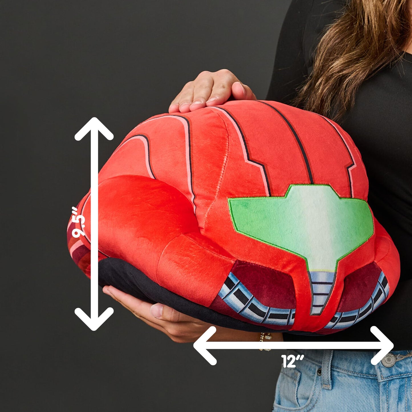 Club Mocchi- Mocchi- Metroid Prime Plushie - Samus Helmet - Officially Licensed Plush with Authentic Details - Gaming Merchandise and Gaming Room Decor for Teens - 13.5 Inch