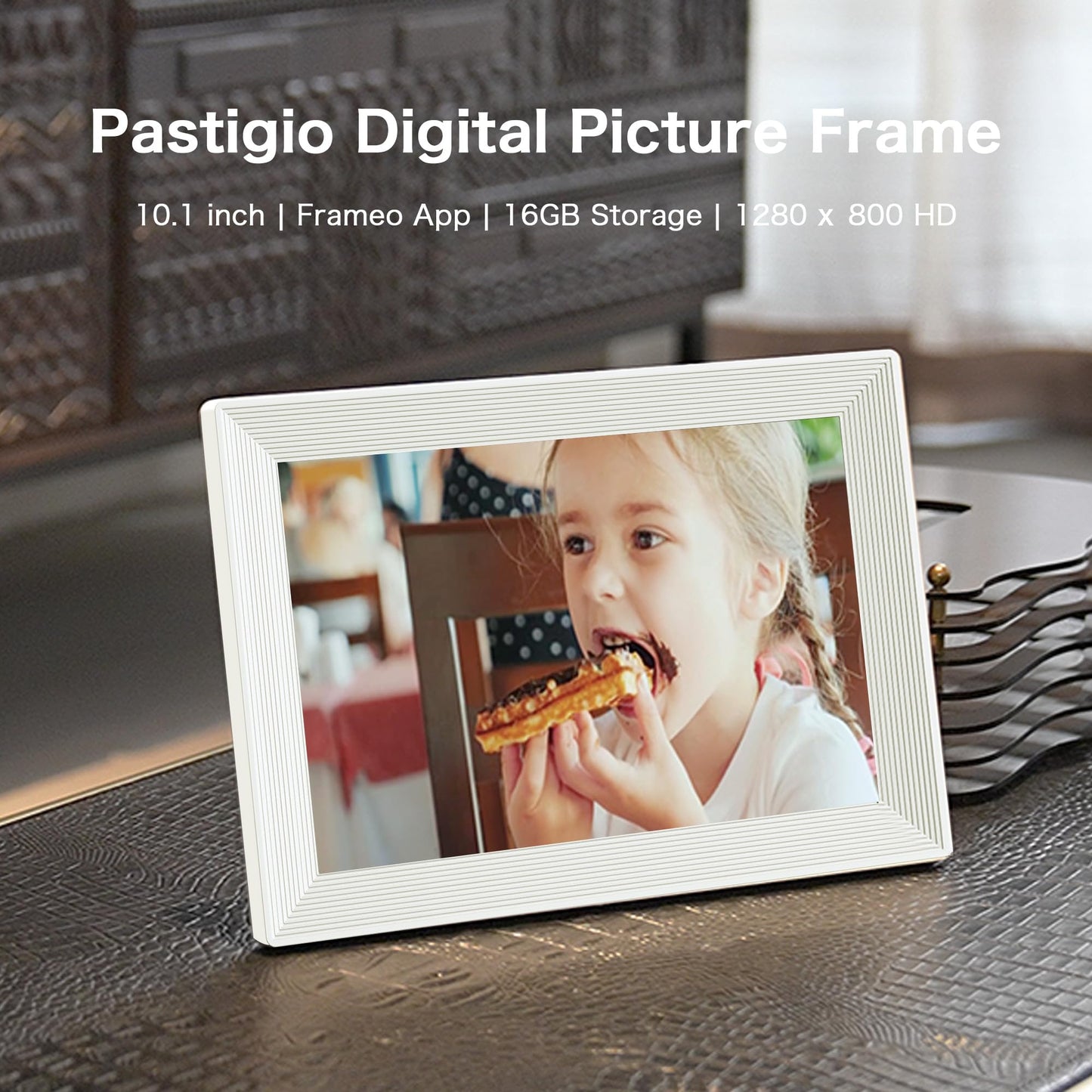Frameo WiFi Digital Picture Frame, Birthday Gifts for Women, 10.1 Inch 1280 * 800IPS Touch Screen Digital Photo Frame, 16GB Memory, Auto-Rotate, Share Picture Video, Birthday Gift for Mom, Dad, Wife