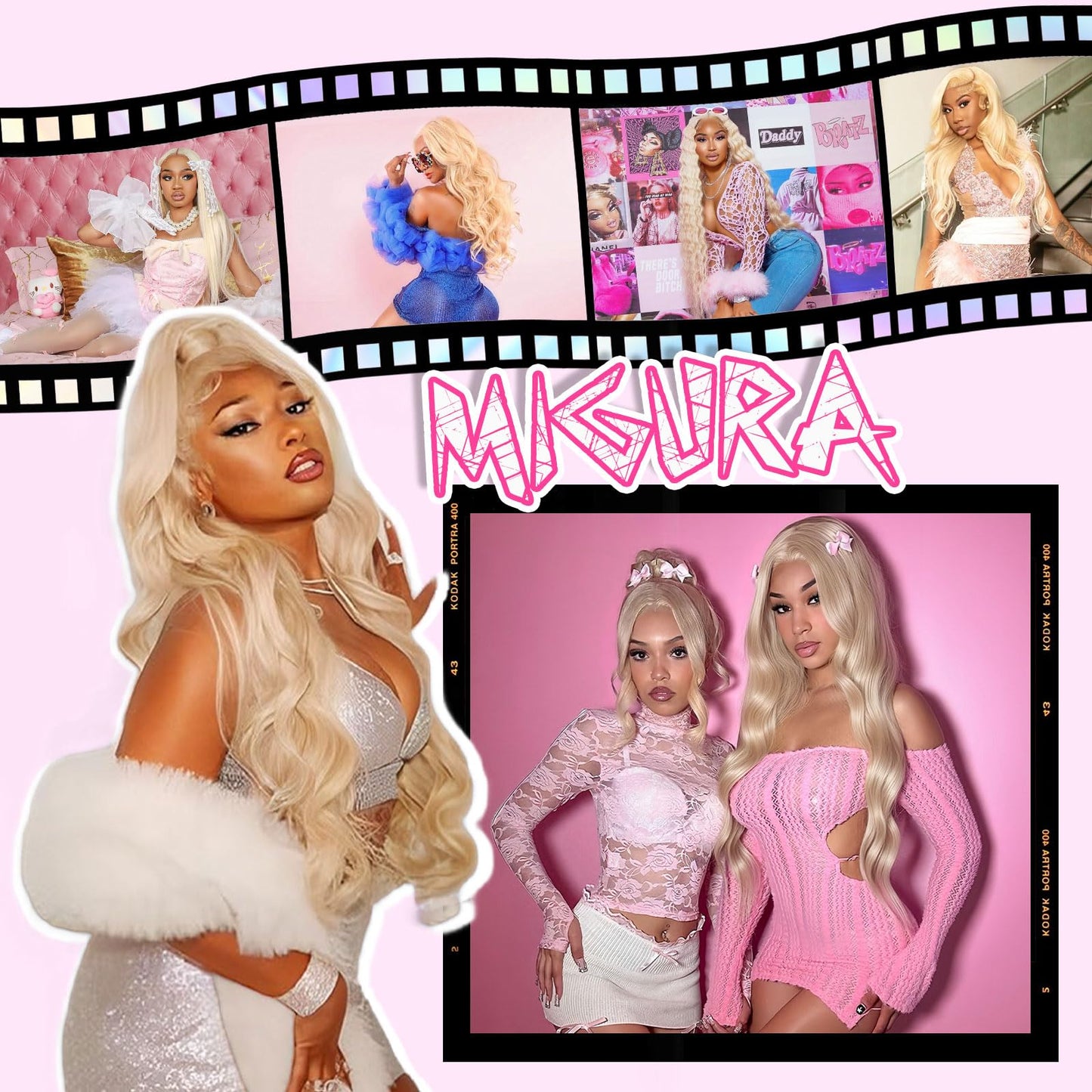 MIGURA 26 Inch 613 Lace Front Wig Human Hair 200 Density Blonde Body Wave Lace Front Wigs Human Hair Pre Plucked 613 HD Lace Frontal Wig 13x6 Blonde Wig Human Hair 613 Human Hair Wig