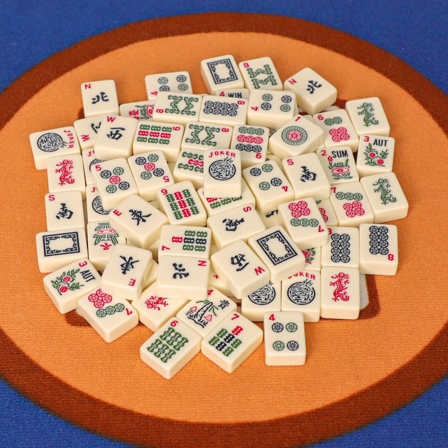 GUSTARIA Set of American Mahjong Tiles, 166 American Mah Jongg Tiles with Ivory Color(1.2”,Tiles Only Set)