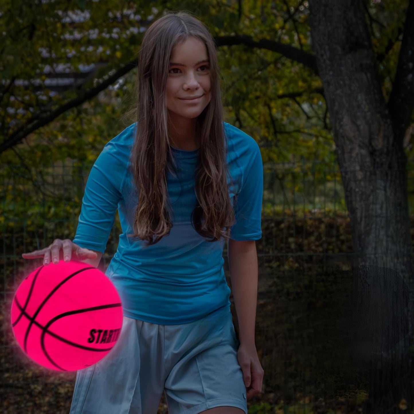 Glow in the Dark Basketball - LED Light Up Basketball - Sports Gear Accessories Gift for Girls Age 8-15+ | Extra Battery and 3 Pumps Included | Girls Teen Gift for Ages 8-15+ | Outdoor Sports Gear