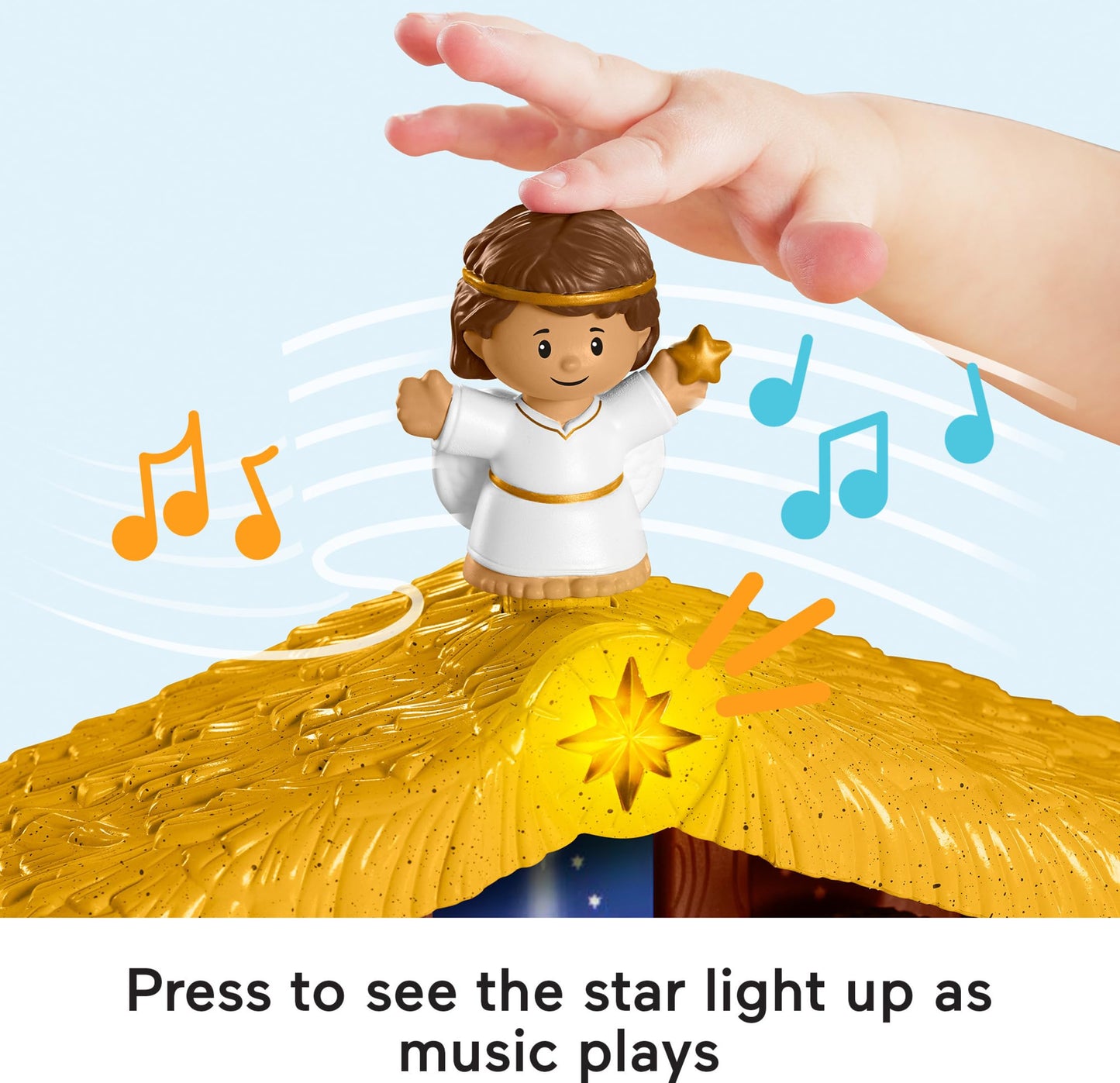 Fisher-Price Little People Toddler Toy Nativity Set with Music Lights & 18 Pieces for Christmas Pretend Play Kids Ages 1+ years