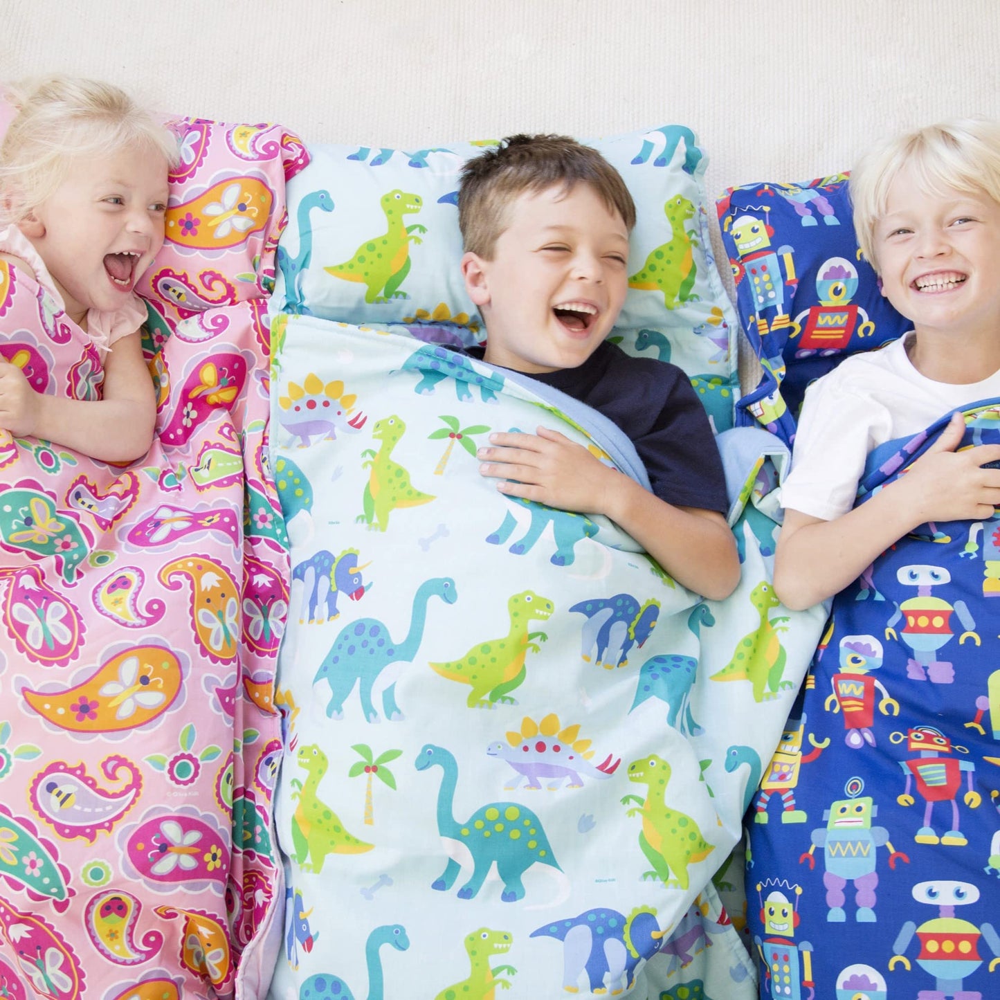 Wildkin Original Nap Mat for Kids – Soft, Cozy & Roll-Up Ready Sleep Mat, Ideal for School & Travel - Camo Green