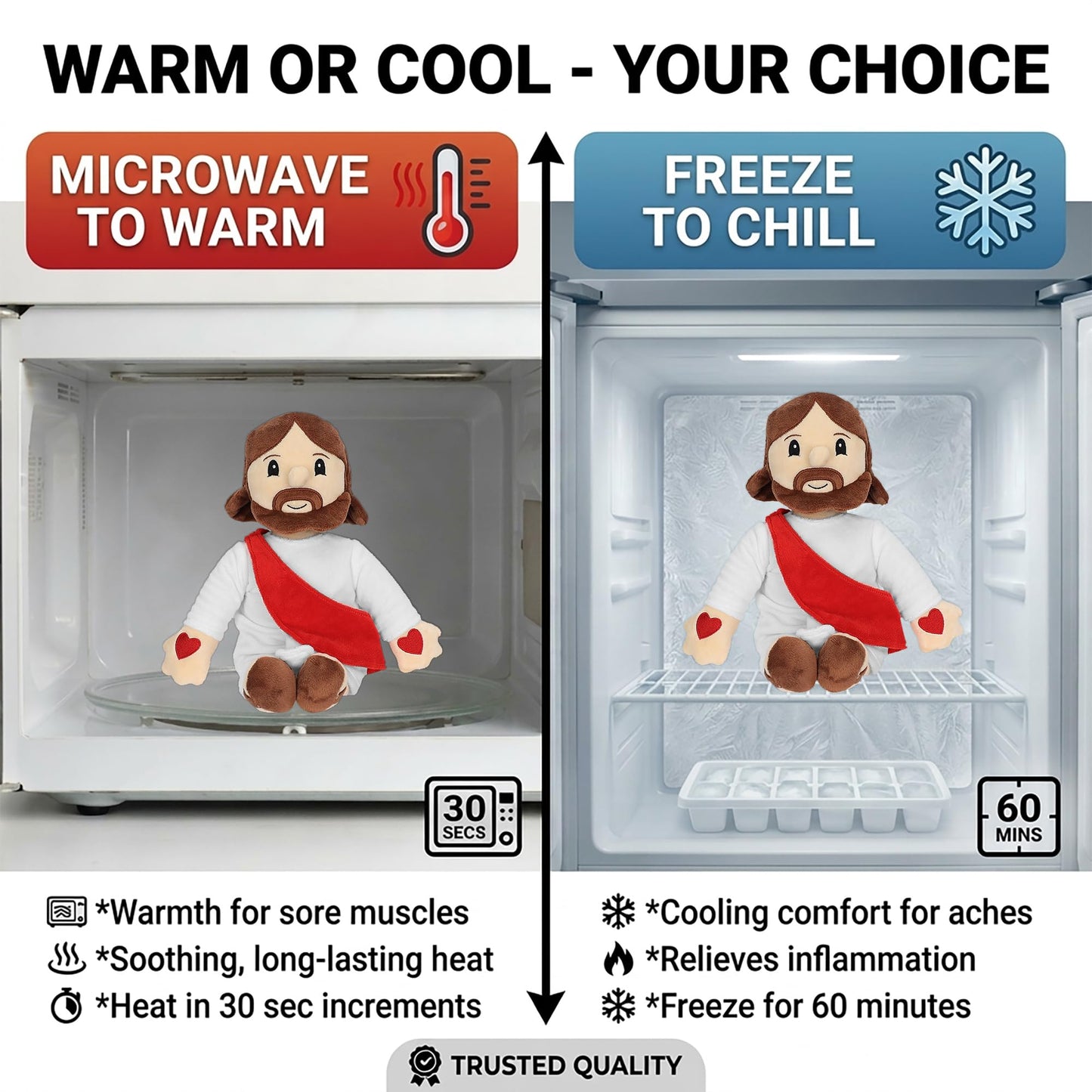 1i4 Group Warm Pals - Jesus - Cozy Lavender Scented Plush Toys - Stuffed Jesus Plush - Coolable Comfort Plushie - Christian Toys