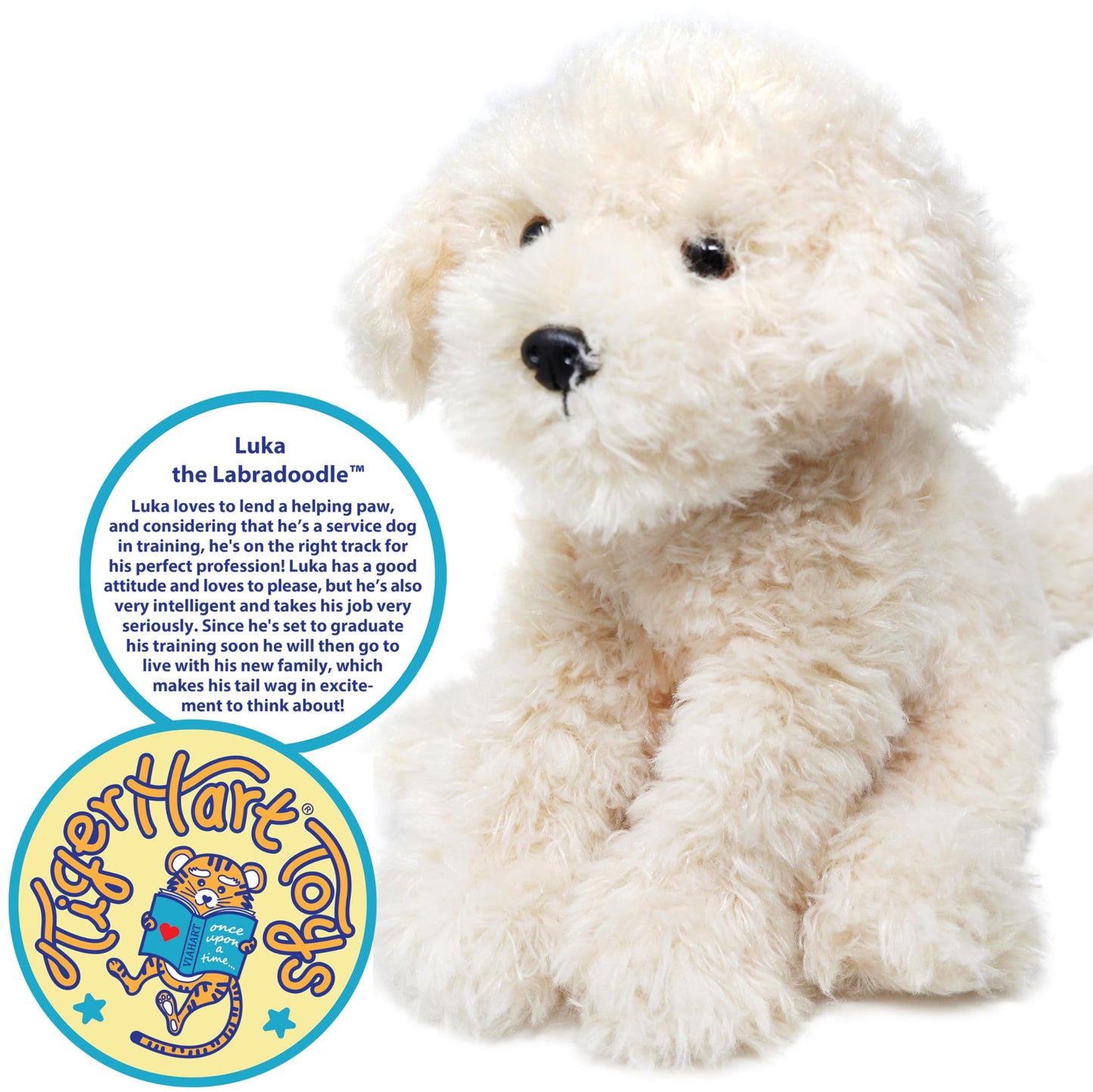 VIAHART Luka The Labradoodle - 12 Inch Stuffed Animal Plush Poodle Dog - by TigerHart Toys