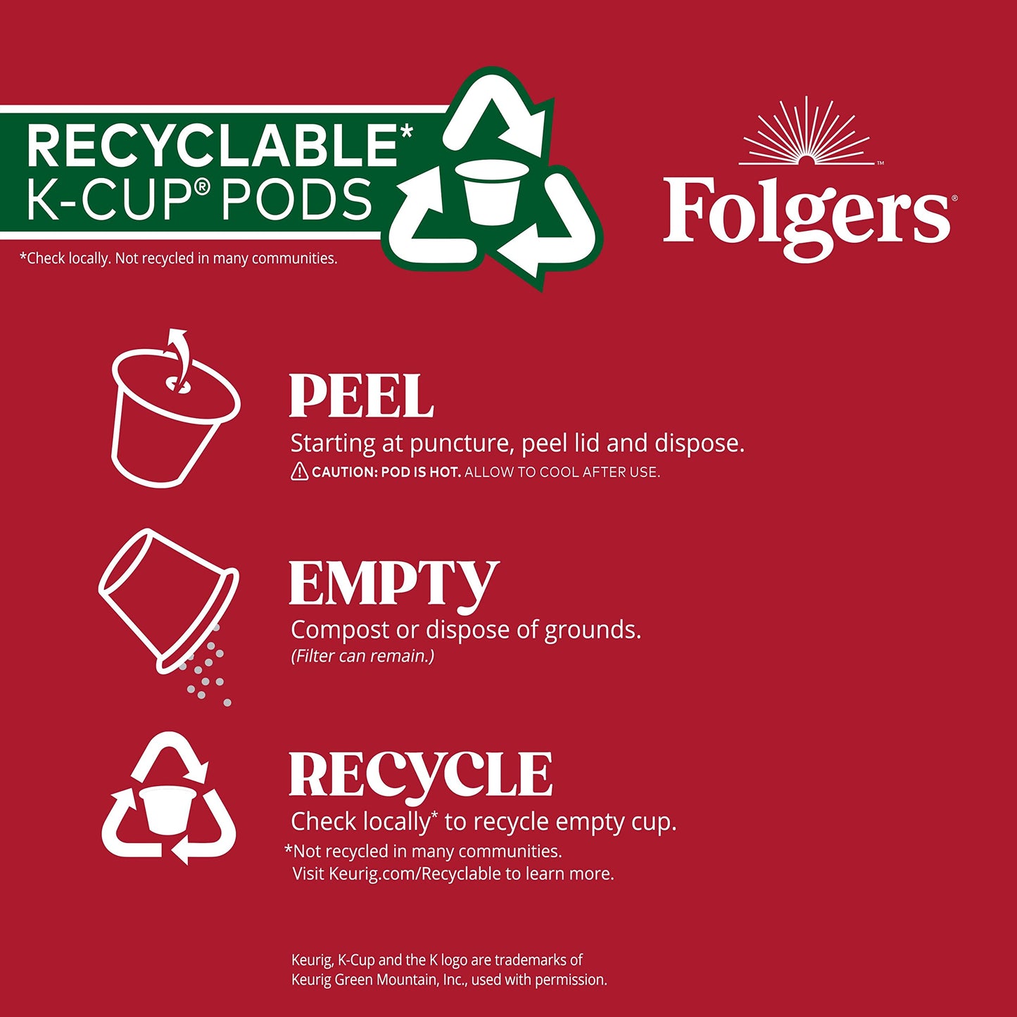 Folgers Black Silk Coffee, Dark Roast, Keurig K-Cup Pods, 10 Count Box (Pack of 6)