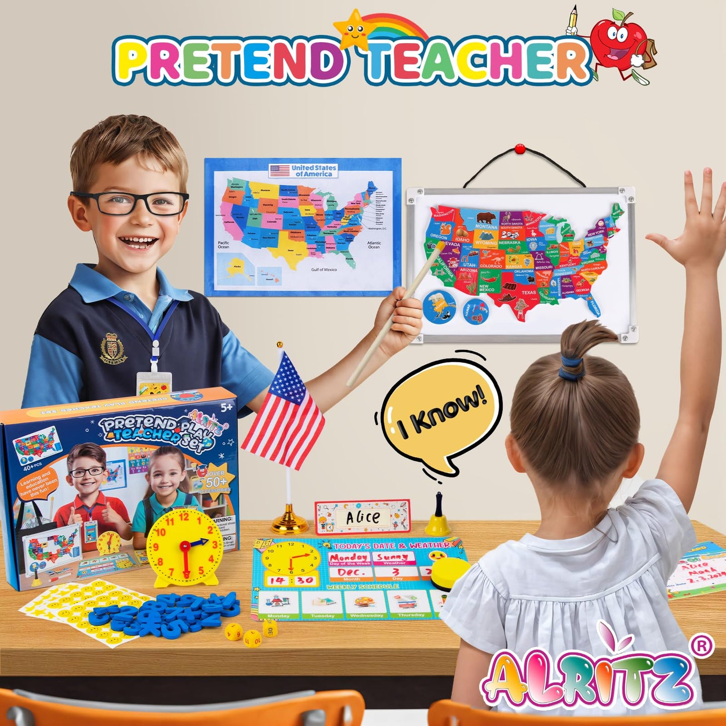 Alritz Pretend School Play Teacher Set