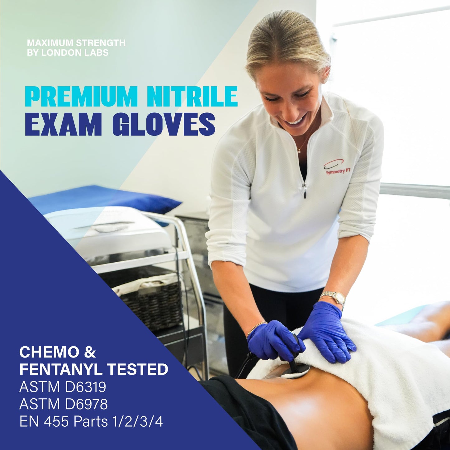 London Labs Cobalt Blue 5 Mil Nitrile Exam Gloves Disposable Latex Free | Medical Rubber Gloves for Doctors, EMT, First Aid Kit, Food Service & Cleaning | Bulk Case of (1000 CT)