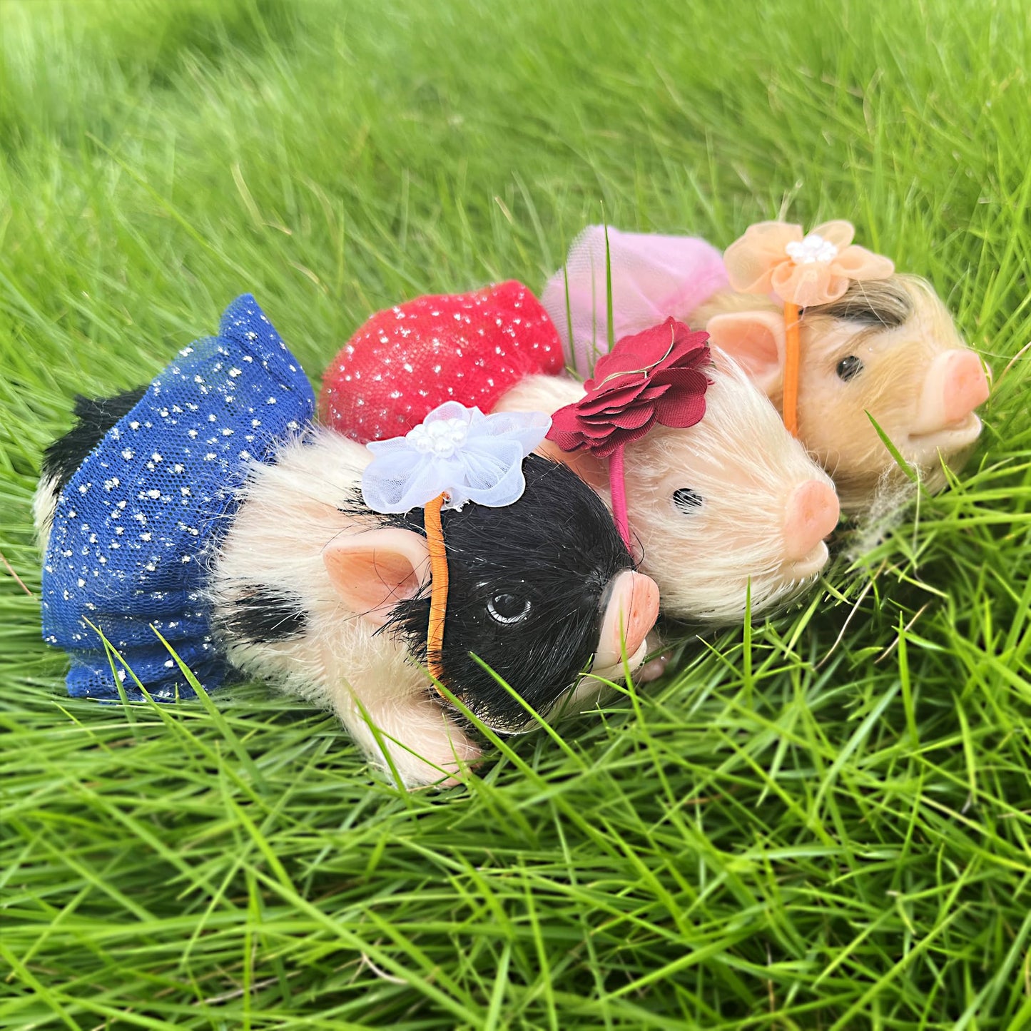 OtardDolls Reborn Piggy Dolls, 5 Inch Full Silicone Soft Lifelike Mini Pig Dolls Mini Realistic Newborn Cute Realistic Animals Pig Toy Gifts for Happy Birthday, Christmas