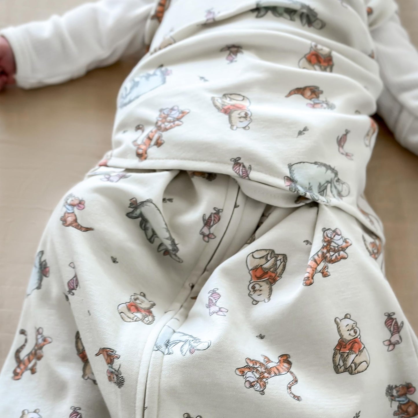 HALO Disney Baby 100% Micro Fleece Sleepsack Swaddle, 3-Way Adjustable Wearable Blanket, TOG 1.5, Winnie Frolic, Small, 3-6 Months