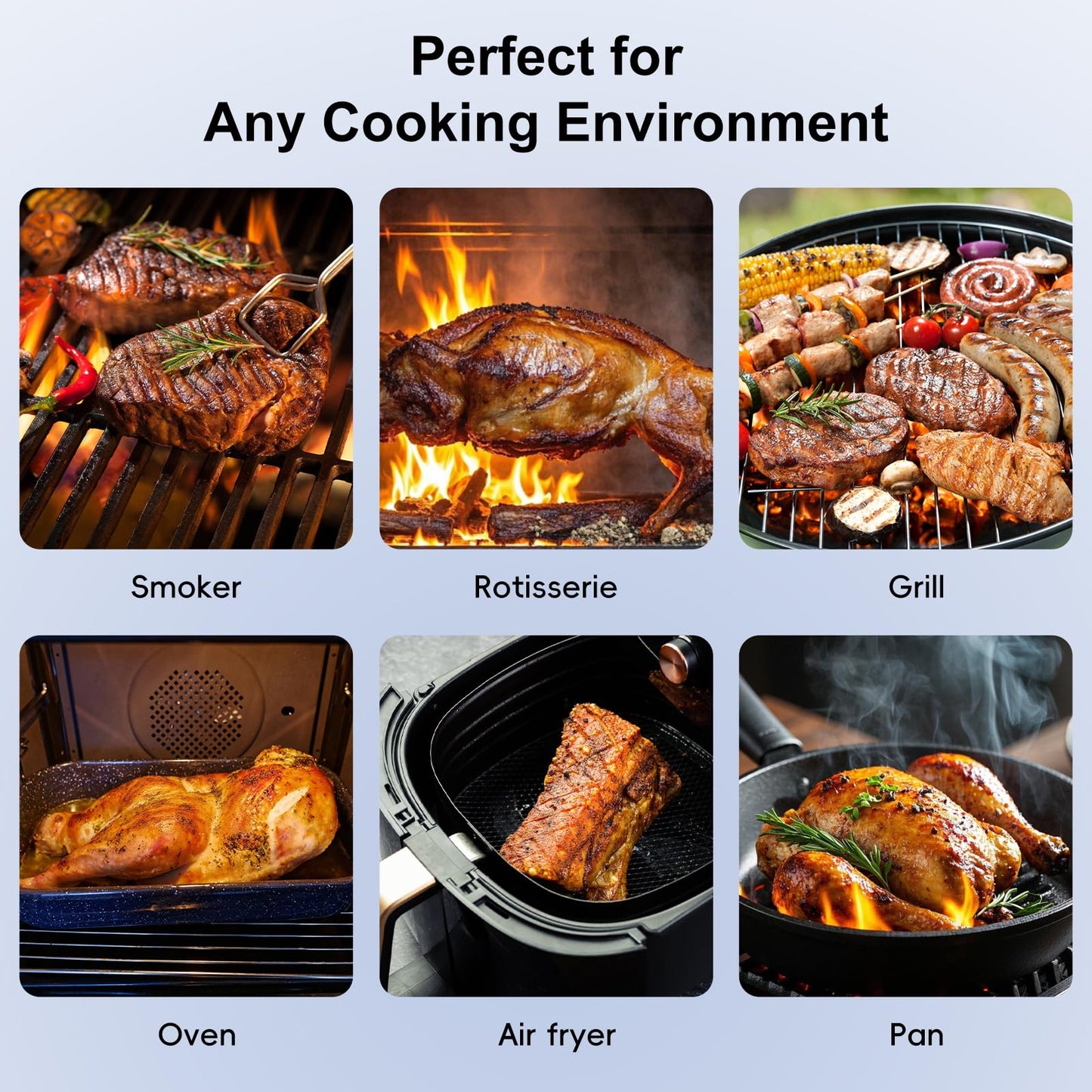 Newise Wireless Bluetooth Meat Thermometer with 2 Probes & App Control, Birthday Gifts for Men Dad Husband, Smart Digital Thermometer for Cooking, Oven, Smoker, BBQ, Grill