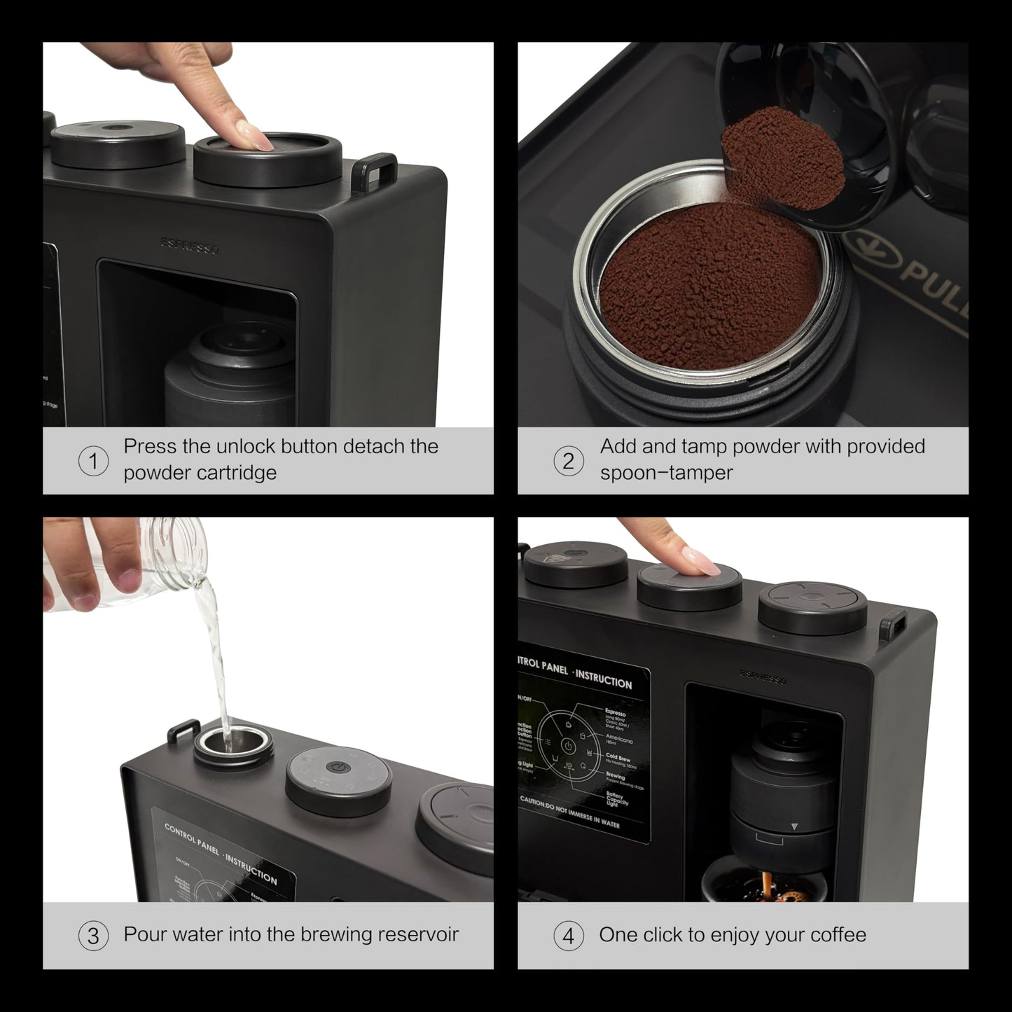 CANDY Portable Espresso Machine with Strap, 3 in 1 Coffee Maker, One-Touch Operation, Rechargeable Cold Brew Up to 60 Cups, for Ground, Ideal for Camping, RV & Outdoor, Home, Heating in Plug-in Mode