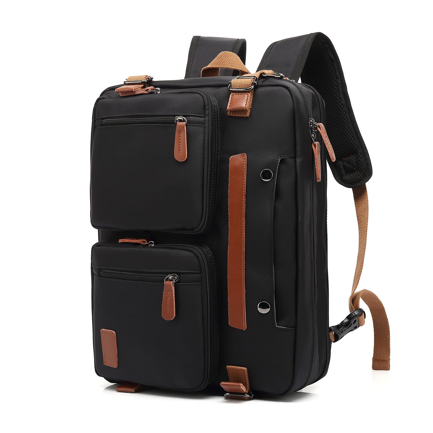 MOLNIA 3 in 1 Laptop Bag for Men, 17.3 Inch Work Bags for Men, Laptop Backpack, Briefcases, Messenger Bag for Men, Computer Bags for Laptops for Men Women, Black