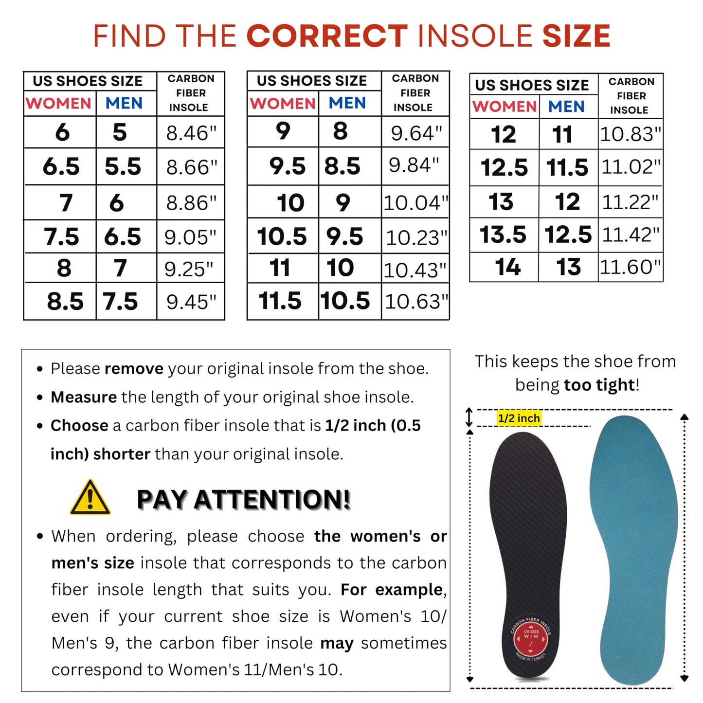 TEGA Carbon Fiber Insole (1 Pair) - for Turf Toe, Foot Fractures, Hallux Rigidus and Limitus - Rigid Shoe Insert for Sports, Hiking, Trekking, Basketball, Running - Alternative to Post Op Shoe (215mm)