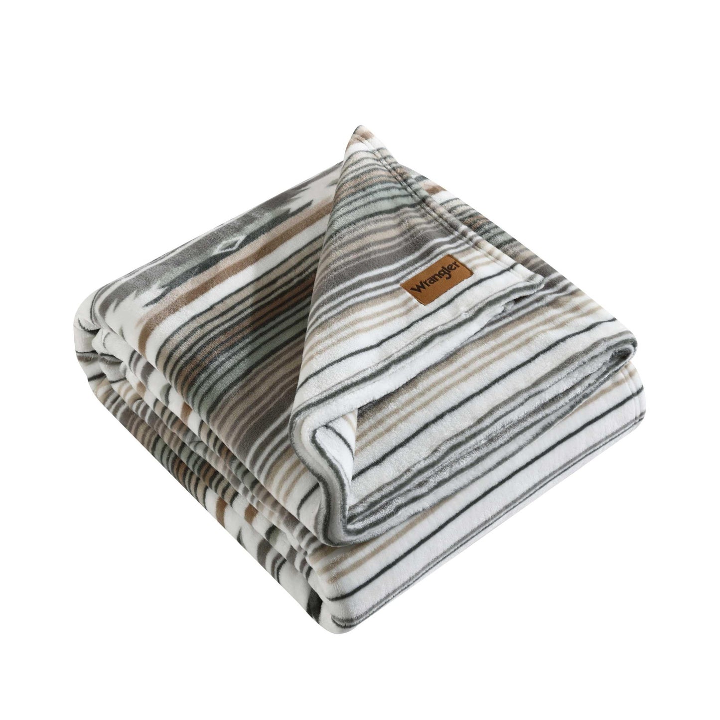 Wrangler - Queen Blanket, Super Soft & Reversible Plush Fleece Bedding, Dorm Room Essentials, Yellowstone-Inspired Throw Blanket for Couch or Bed, 90x90, Coyote Sands Green