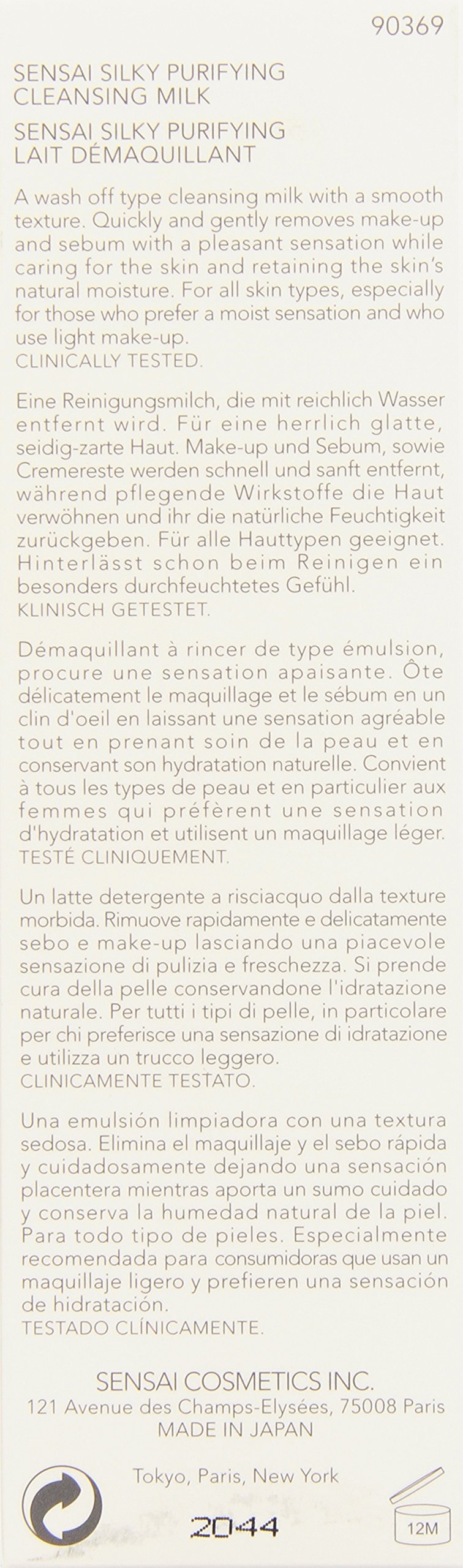 Kanebo Sensai Silky Purifying Cleansing Milk, 5.1 Ounce