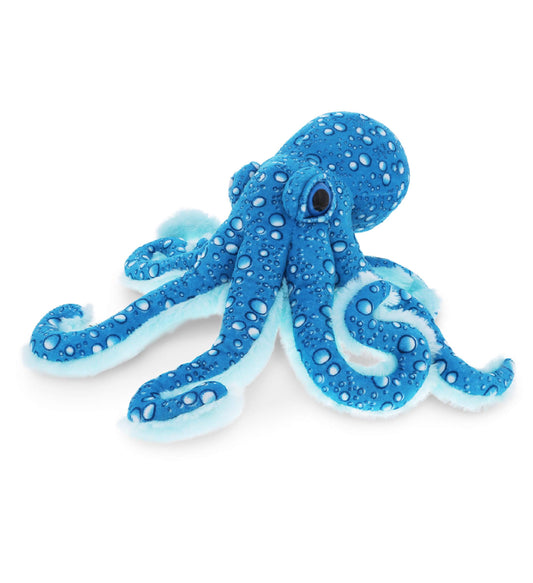 Dollibu Wild Stuffed Animal Soft Plush Collection, Best Storytime Buddy Animal Gift for Children, Adorable Nursery Zoo Sea Creature Peekaboo Critters Baby Toys for Girls & Boys - Blue Octopus 16 in.