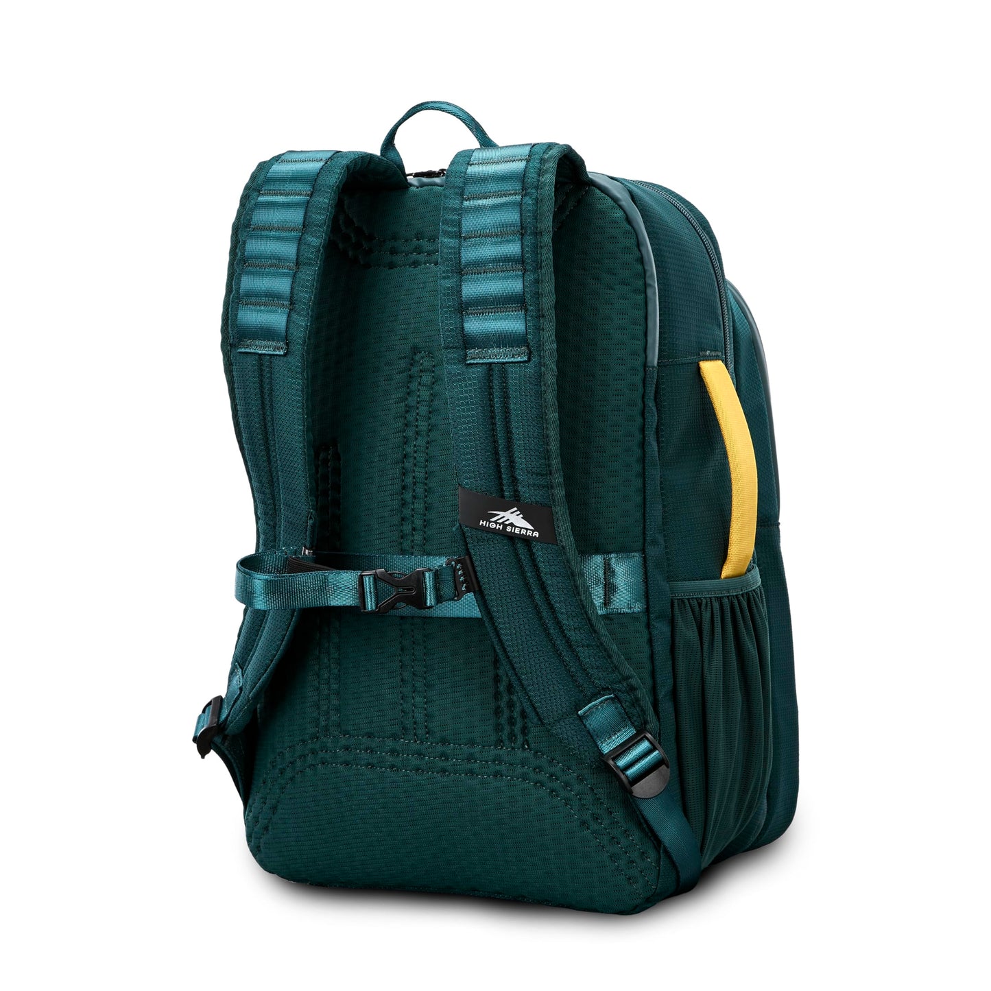 High Sierra Hi-Life 3-in-1 Convertible Backpack - Features Removable Daypack, Stack-It Strap, Adjustable Sternum Strap, Fleeced Pocket For Scratch Protection, Dual Water Bottle Pockets - Green/Yellow