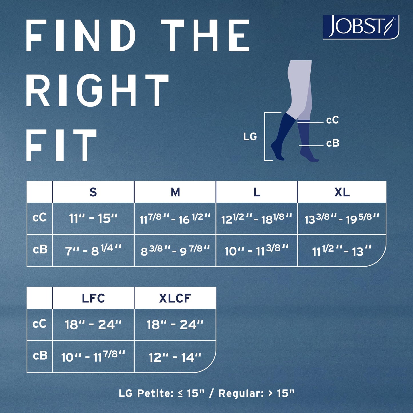 JOBST Relief Knee High Graduated Compression Socks 20-30mmHg - Comfortable Unisex Design - Closed Toe, Black, Large Full Calf