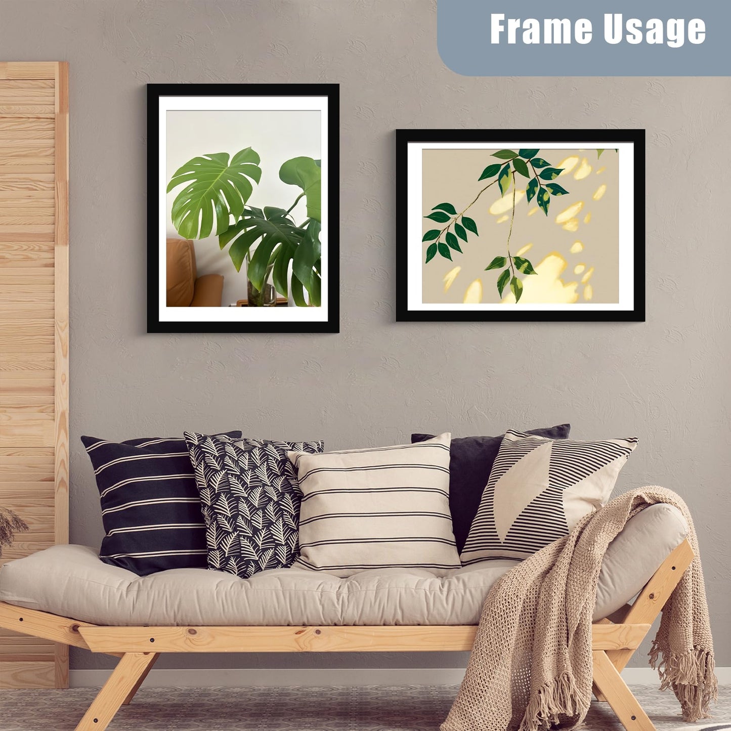 BESCRCL 18x24 Picture Frames Black Set of 6, Poster Frame Display Photo 16x20 or 18x24 without Mat, Wall Hanging Frame with Plexiglass