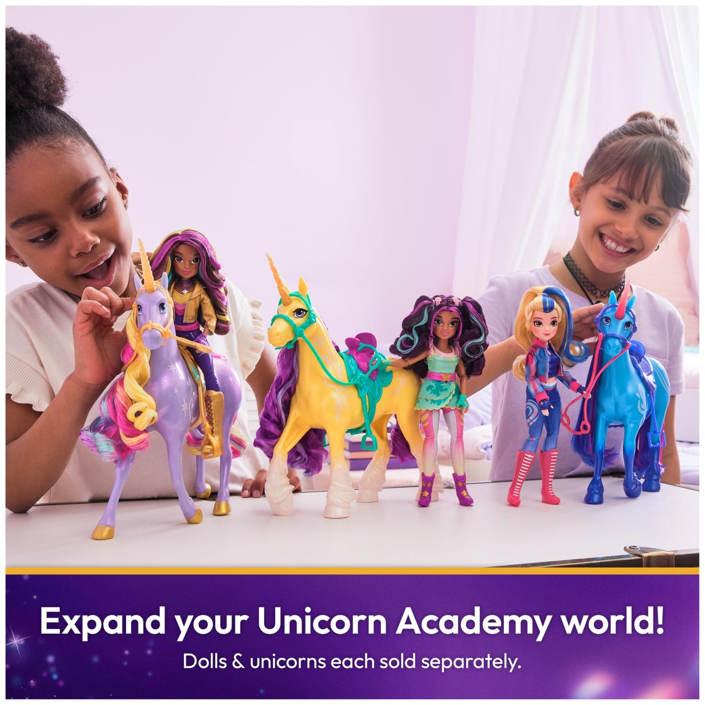 Unicorn Academy Official Leaf Plush Toy, Unicorn Stuffed Animal, Toys for Girls Ages 1 & Up, Yellow, 15”
