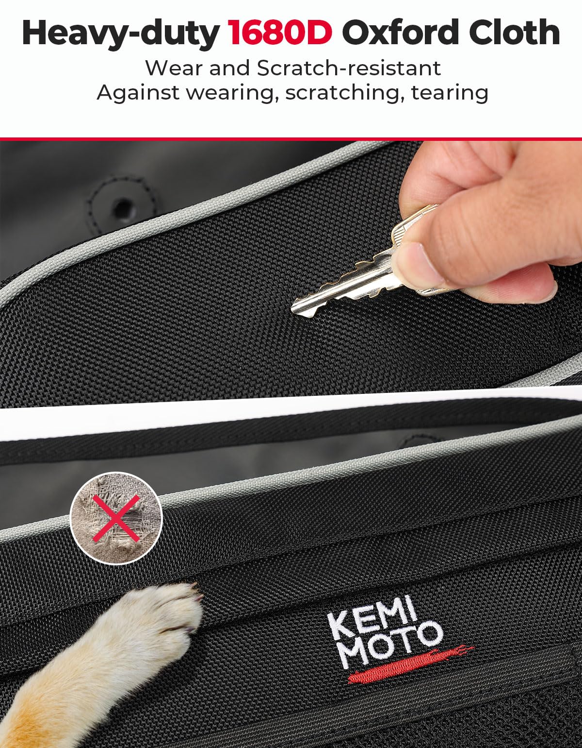 KEMIMOTO 2020-2024 PRO XP Front Door Bags With Knee Pads Storage Tool Bags Compatible with 2020-2024 Polaris RZR PRO XP/R/4, Turbo R/4 UTV Cab Pack with Multiple Pockets