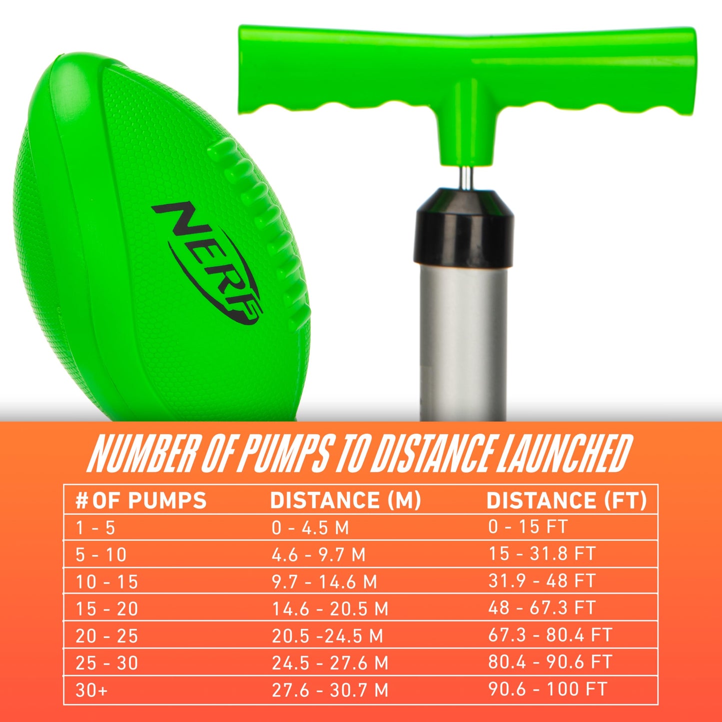 NERF QB Pro Foam Football Passer - Mini Ball Launcher for Kids Practice + Games - Fun Youth Outdoor Football Passer - 8.5" NERF Foam Ball Included