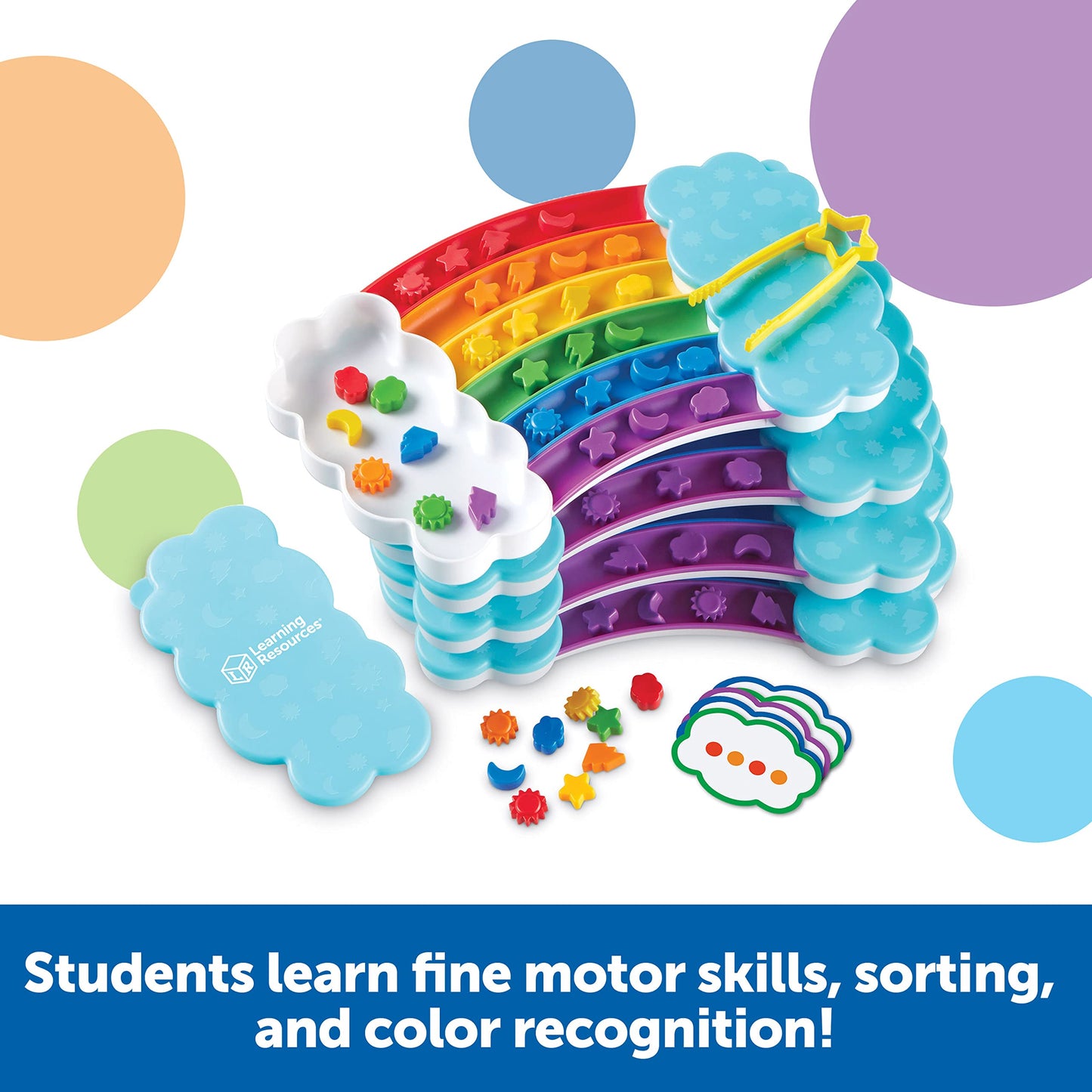 Learning Resources Rainbow Sorting Set Classroom Edition, Toddler Learning Toys, Baby Toddler Toys, Learning & Education Toys, 144 Pieces Ages 3+