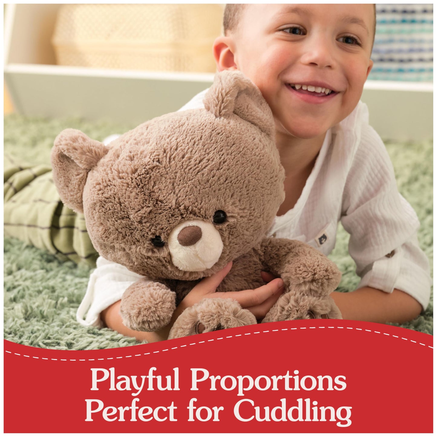 GUND Kai Teddy Bear Plush Toy, Premium Stuffed Animal for Ages 1 and Up, Taupe, 12”