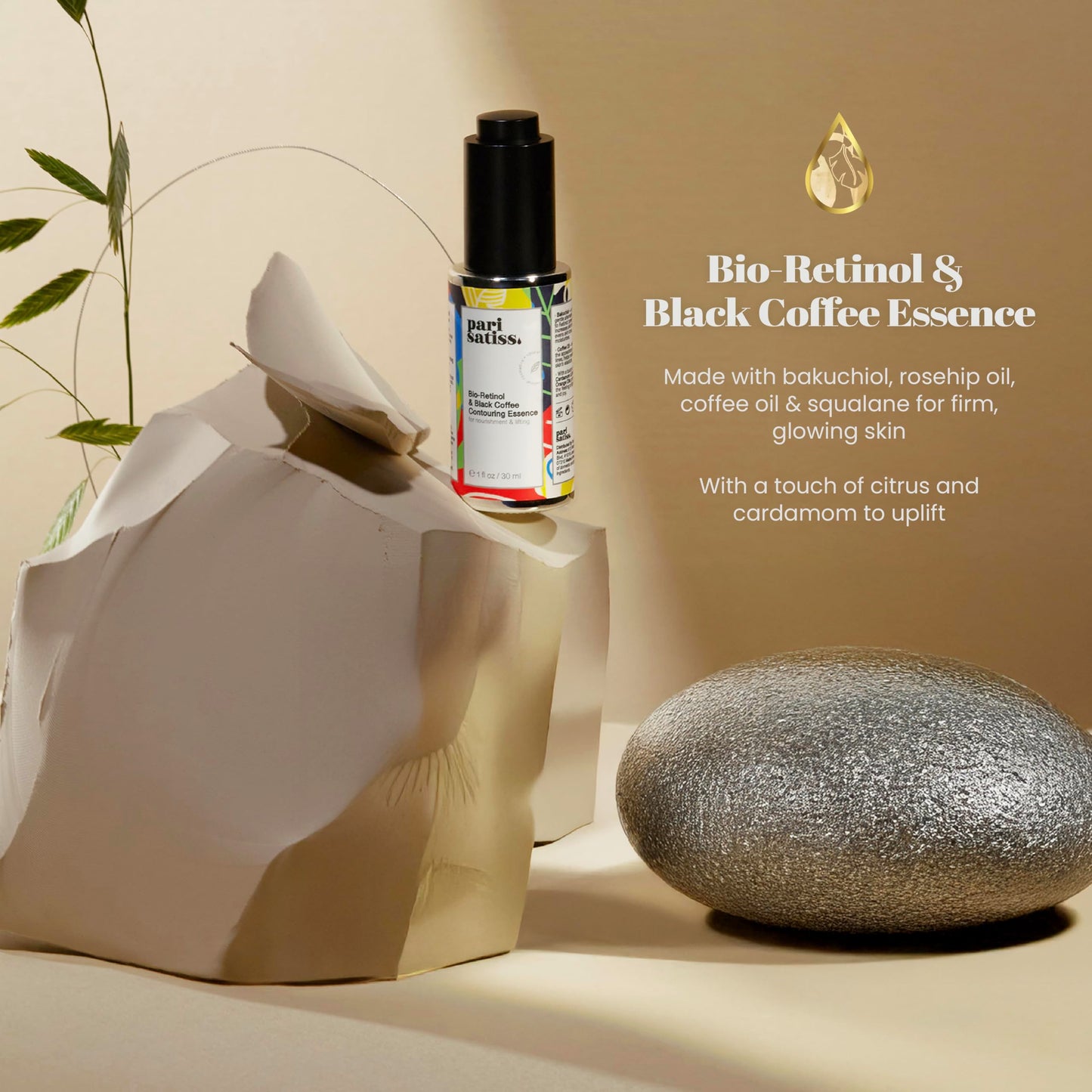Bio-Retinol & Black Coffee Contouring Essence – Anti Wrinkle Retinol, Skin Care Must Haves for Nourishment and Lifting, Sun Damaged Skin Repair Face