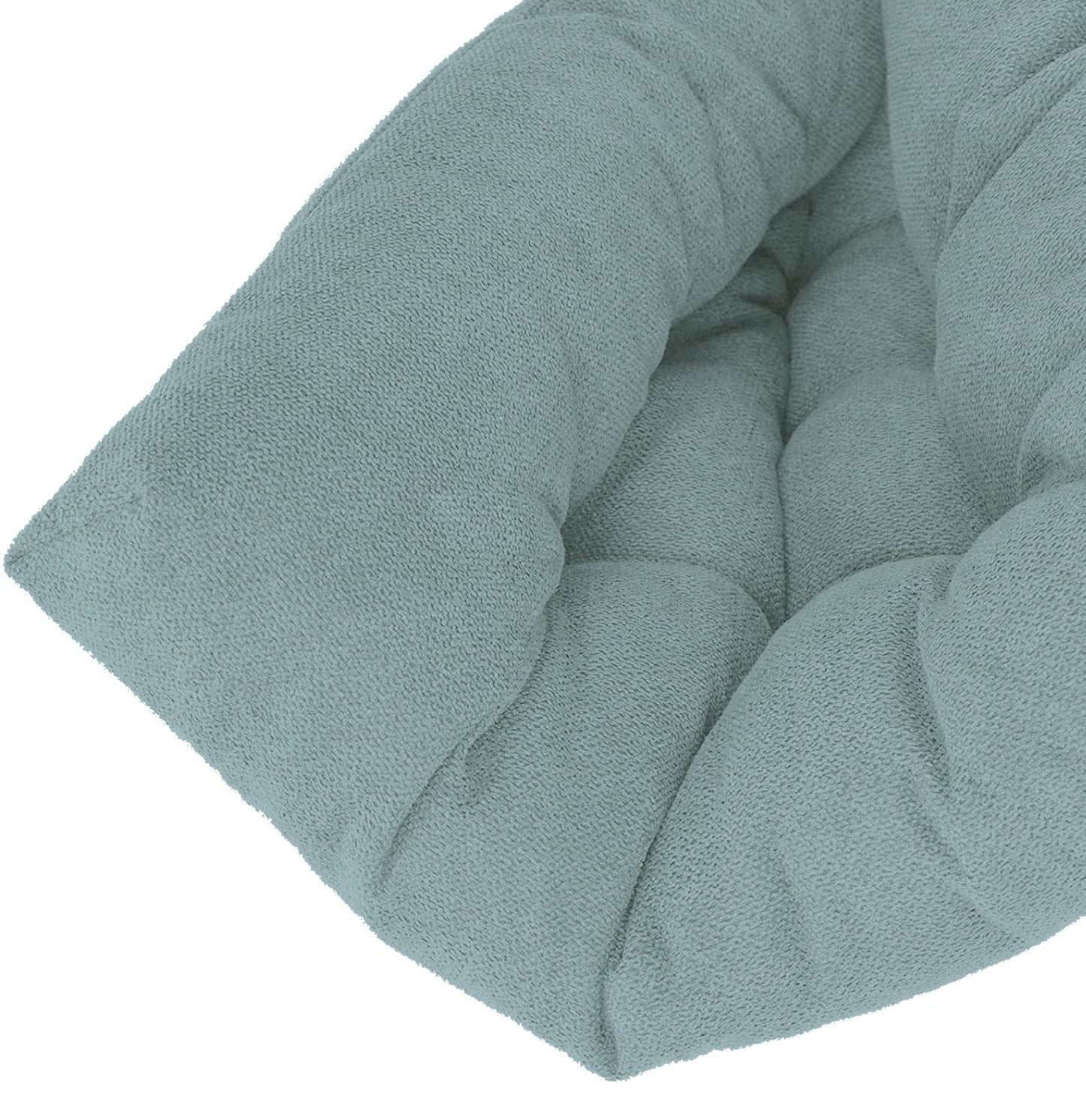 JAMPAYANG Chair Cushion, 4 Pack Chair Cushions for Dining Chairs, Chair Pads and Mat with Ties for Indoor Kitchen Seat and Desk (4 Count - 17 x 16 in, Aqua Blue)