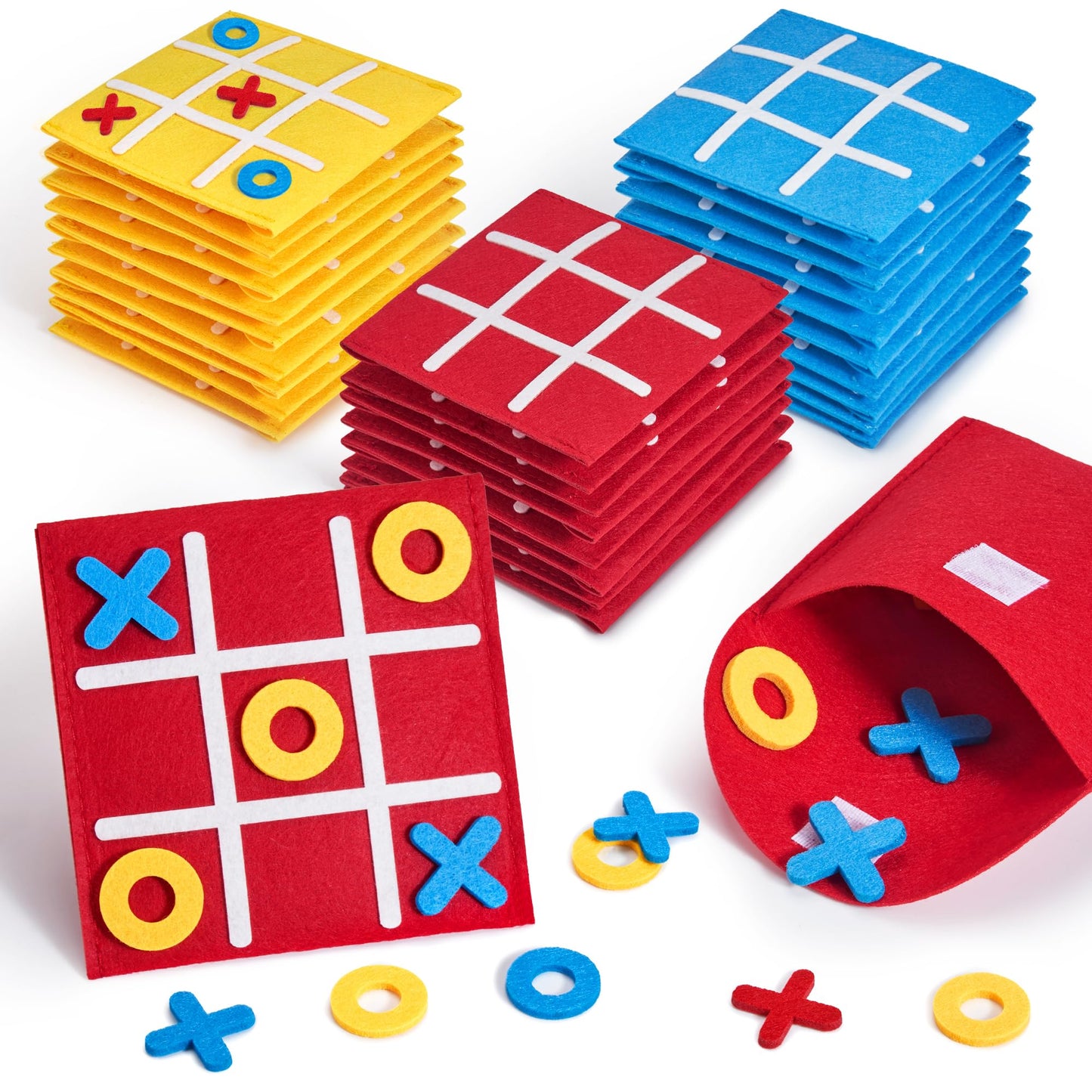 JoyCat Tic Tac Toe Strategic Board Game for Kids and Family,Birthday Party Favors,Goodie Bag Stuffers,End of Year Student Gifts with Envelope,Easy to Store(Bulk Pack of 48)