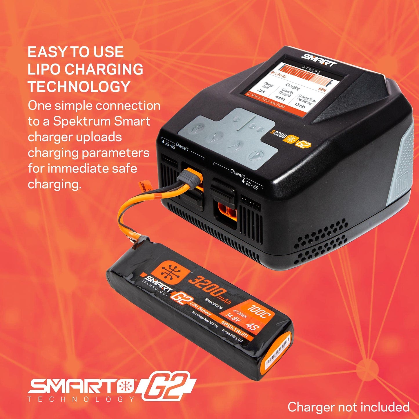 Spektrum 14.8V 2200mAh 4S 50C Smart LiPo G2: IC3, SPMX224S50