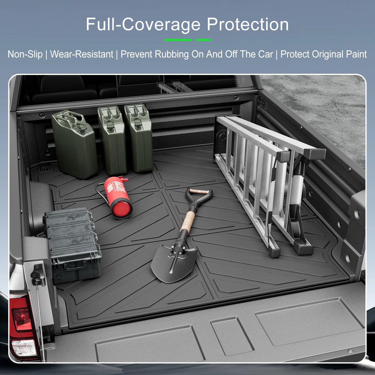 xipoqix 5.3Ft Bed Mat Compatible with 2017-2025 Honda Ridgeline Truck Bed Liner Cargo Mat Replacement for 2017-2025 Honda Ridgeline Accessories(Bed Mat)