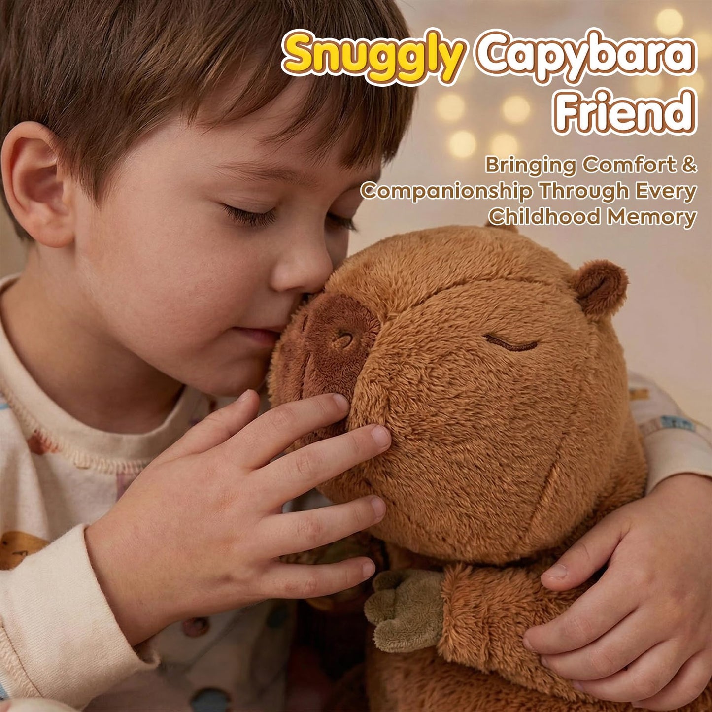 Ditucu 5Pcs Capybara Stuffed Animal Mommy 16.5 inch with 4 Babies 6.6 inch Family Set Cute Plushies Toys Gifts for Kids