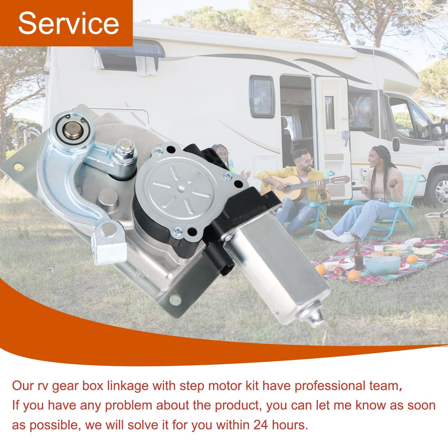 379160 RV Gear Box Linkage A with 676061 Step Motor Compatible with kwikee Electric Steps 22, 23, 28A, 30, 32, 33, 34, 35, 36, 38 and 40 Series. Replace 379147 379160 366043 1101428 676061 2141001