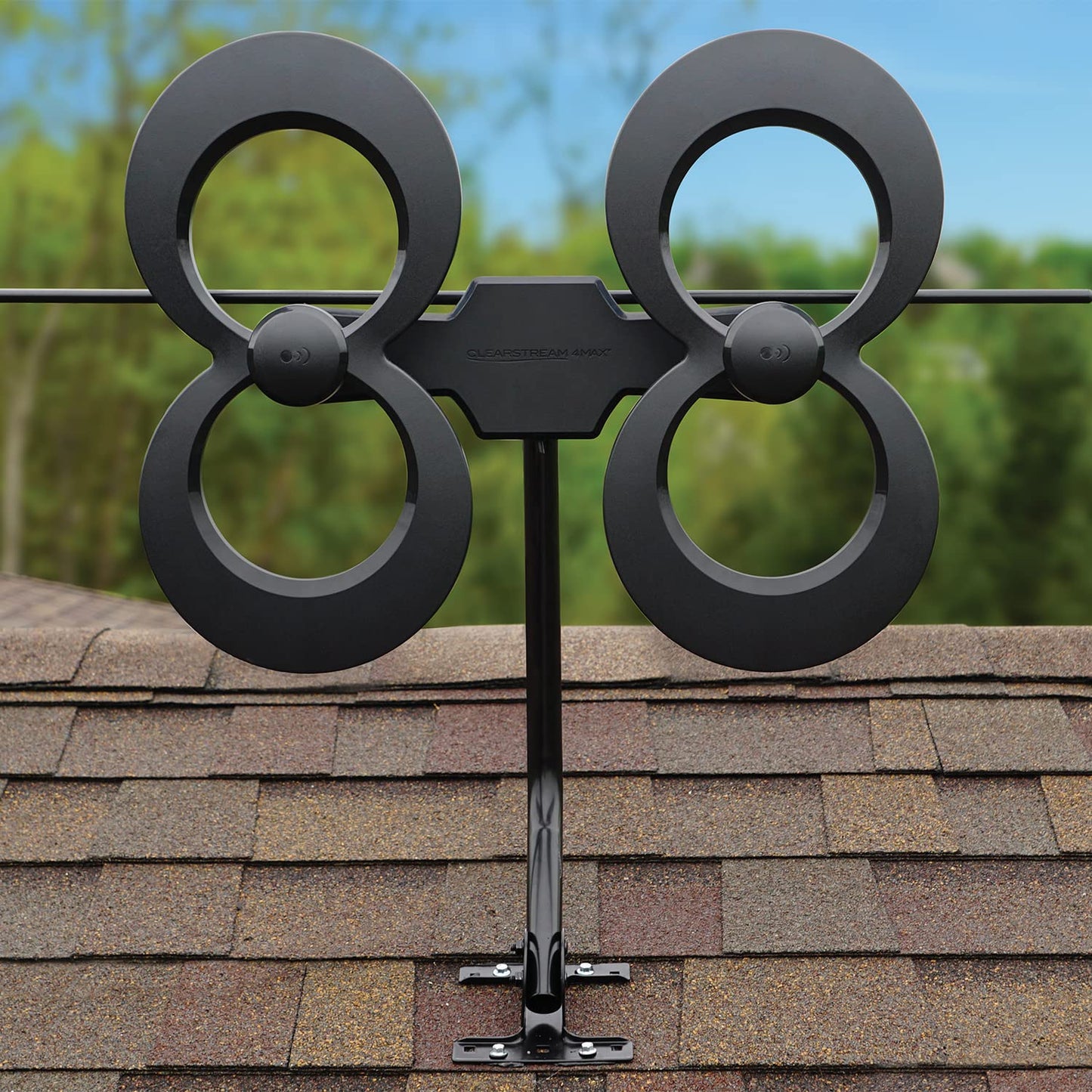 Antennas Direct ClearStream MAX-V PRO Indoor Outdoor TV Antenna, UHF VHF, Multi-Directional, 70+ Mile Range, 4K 8K UHD, NEXTGEN TV – w/Wall Bracket