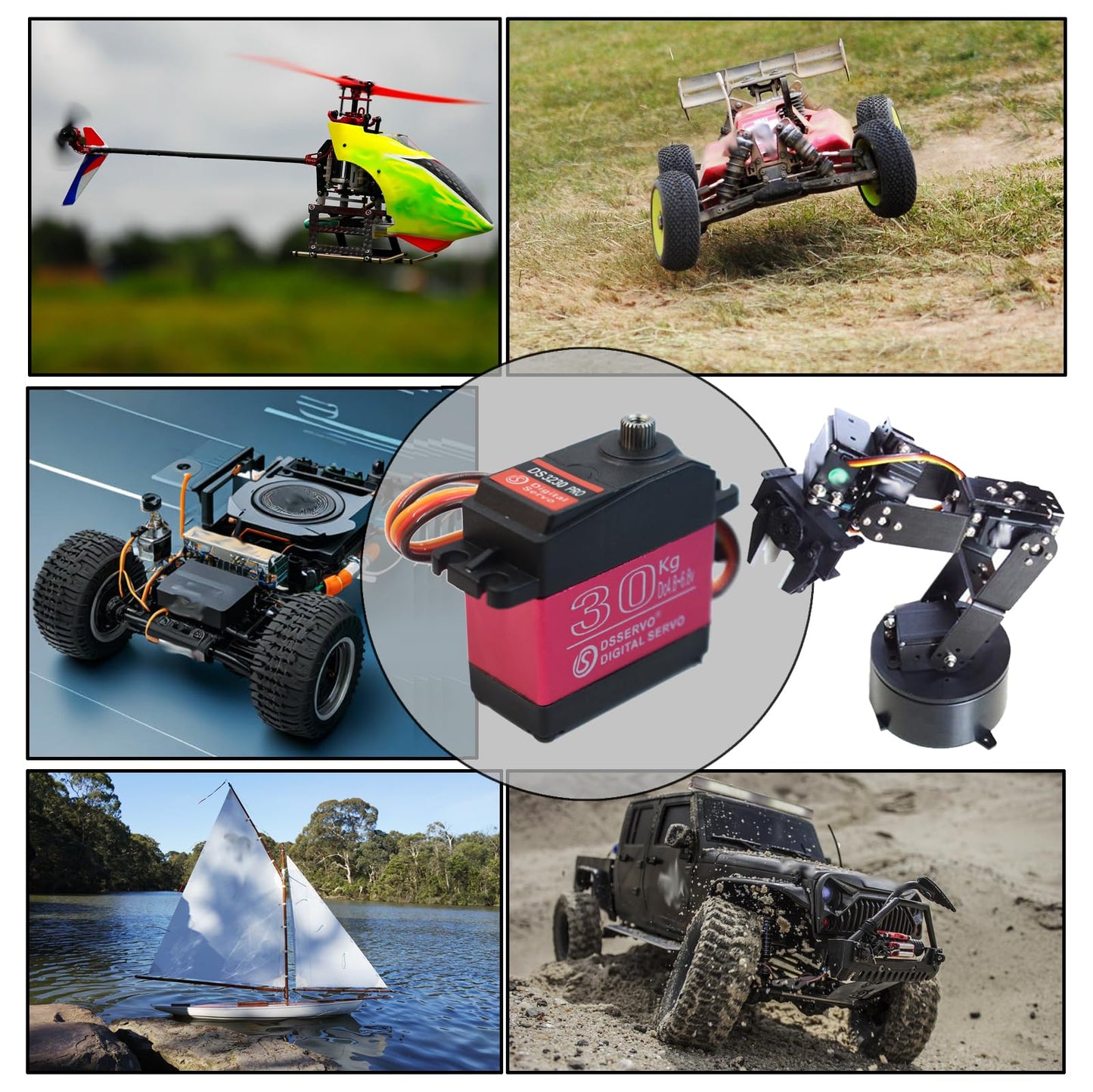 HOOYIJ 2 Pack High Torque 40KG Digital Servo, DS3240MG Full Metal Stainless Steel Gear Waterproof Steering RC Servo, for 1/8 1/10 Scale RC Car Crawler Buggy Airplane Control Angle 180°