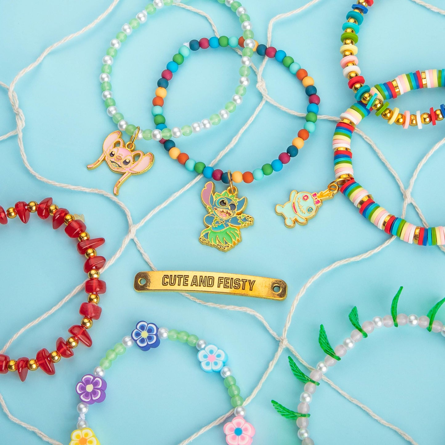 Fashion Angels Disney Stitch Coastal Treasures Jewelry Design Super Set, Includes Shell-Shaped Tray, Enamel Charms & More, DIY Creative Making Kit for Kids