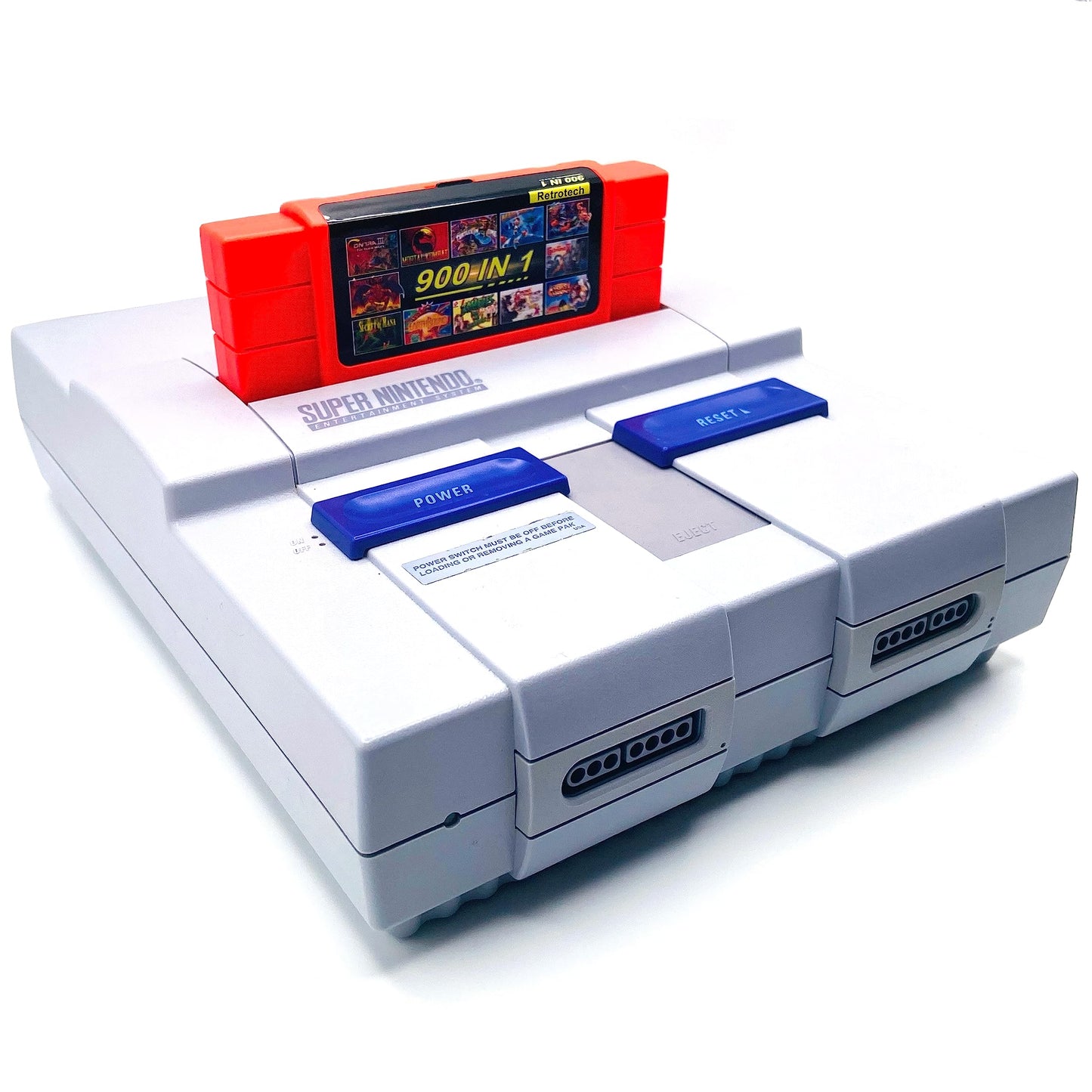 Retrotech Super 900 In 1 Cartridge For SNES Super Nintendo 16Bit Game Console - Red