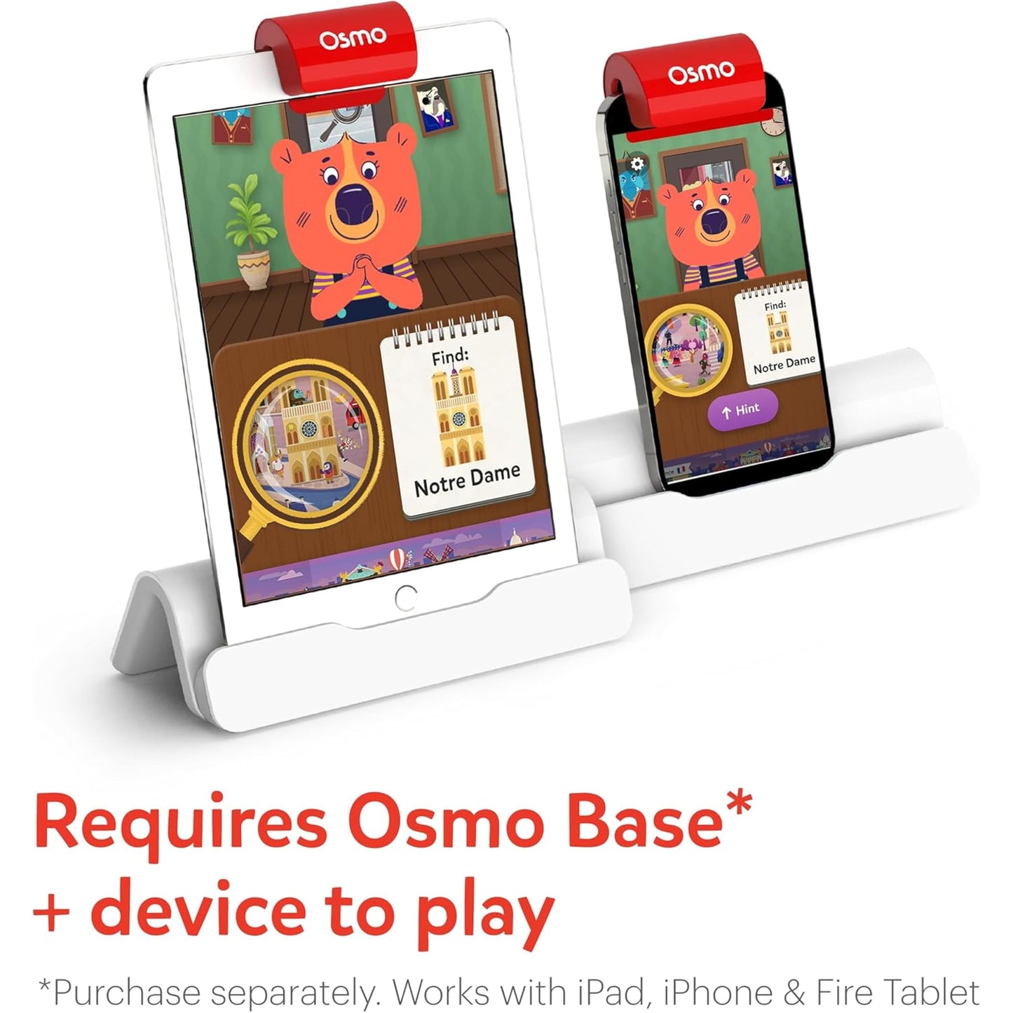 Osmo - Detective Agency - Ages 5-12 - Solve Global Mysteries - STEM Toy - for iPad or Fire Tablet Base Required